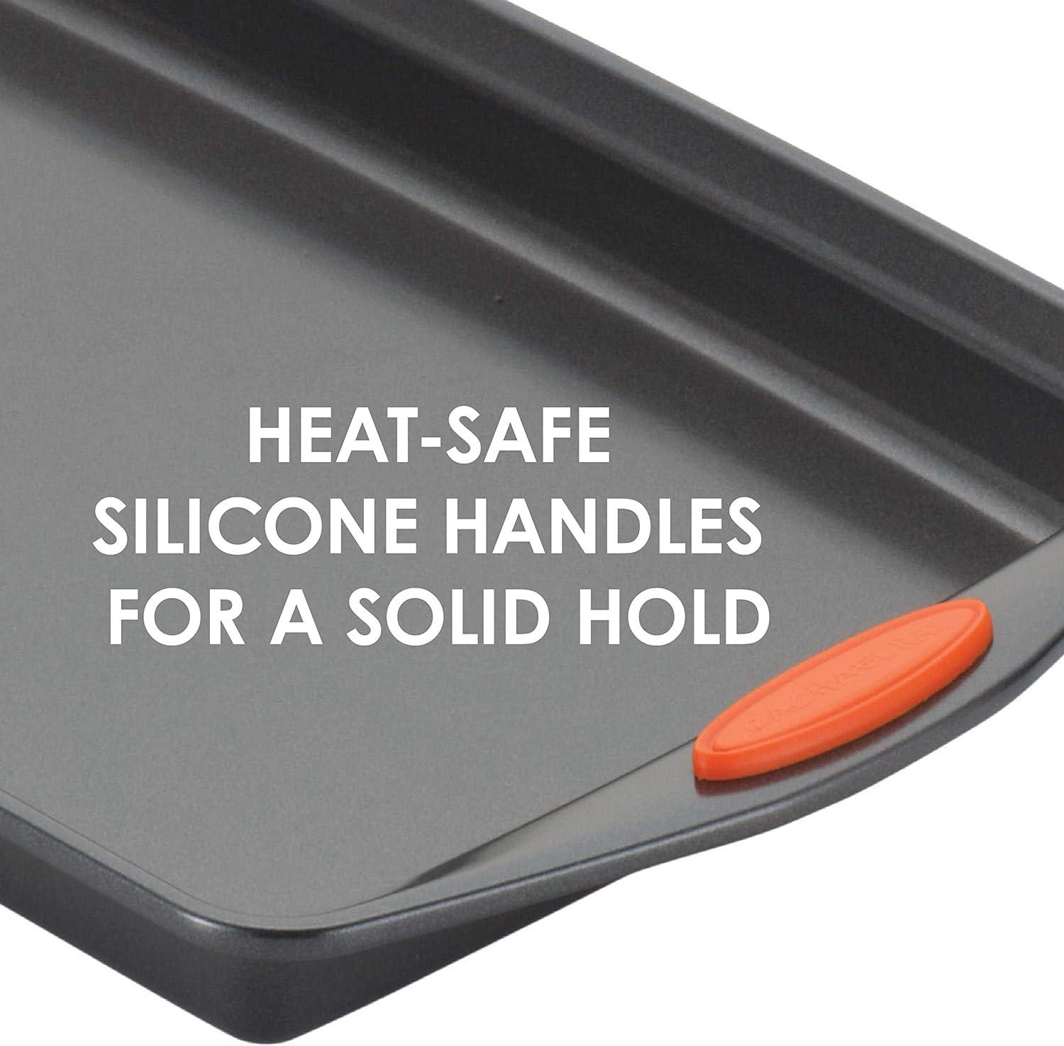 Orange Carbon Steel Nonstick Cake Pan with Lid, 9" x 13"