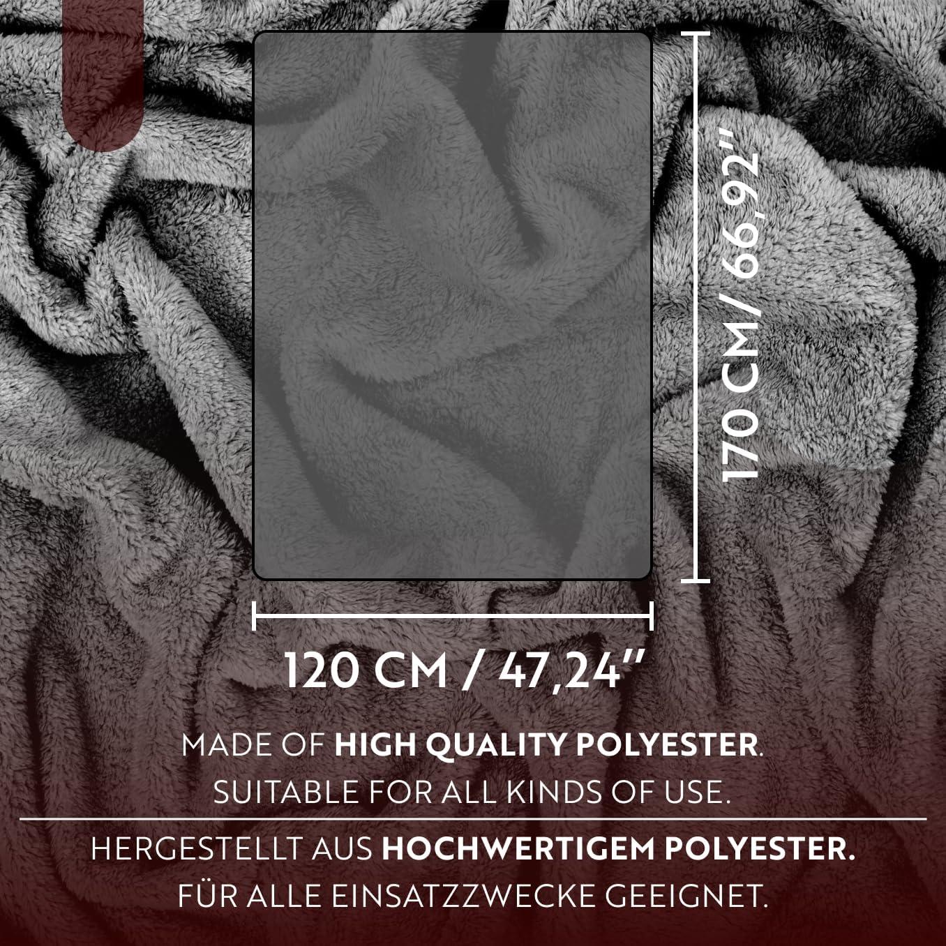 English Home Terracotta Fleece Throw, 51" x 67"