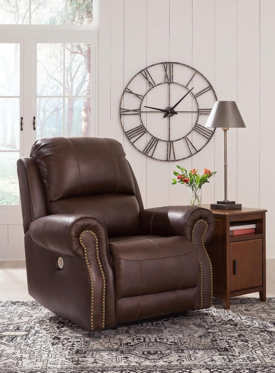 Ashley Furniture Freyeburg Walnut Power Recliner