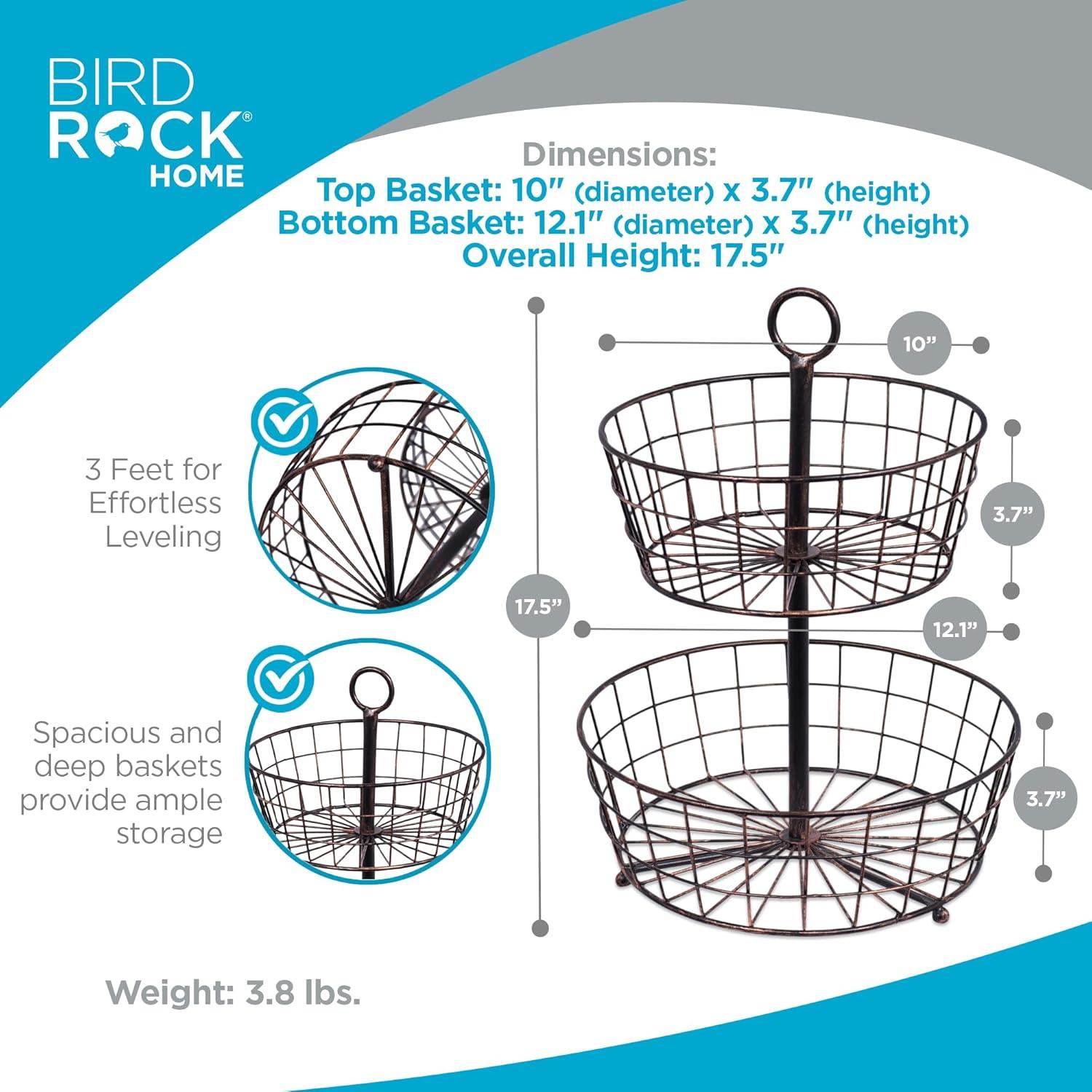 BirdRock Home Metal/Wire Basket