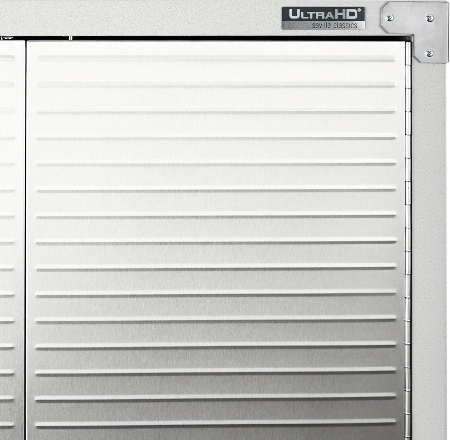 Seville Classics UltraHD Steel 2-Door Lockable Garage Storage Cabinet, 36 x 24 x 72, Granite Gray