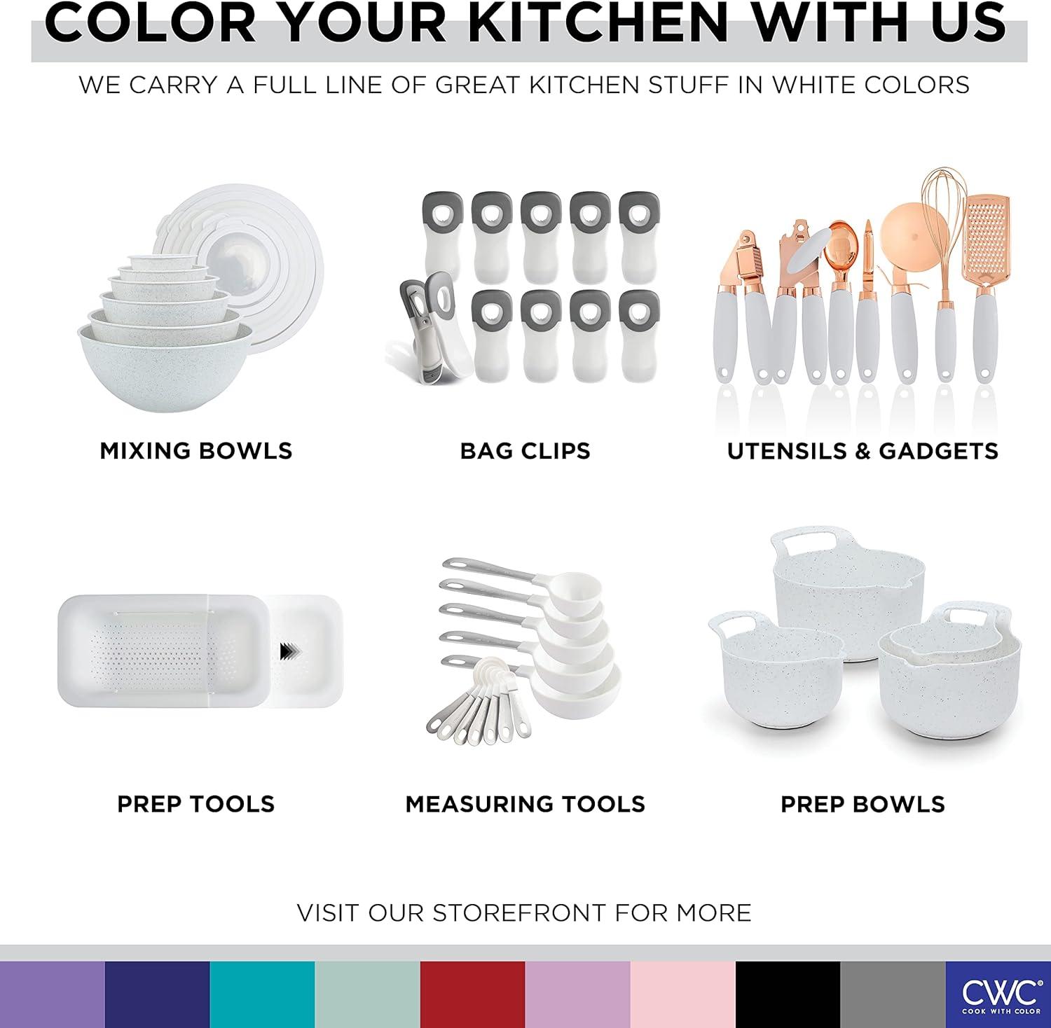 WRIWON 12 Piece Nesting Bowls Set includes 6 Prep Bowls and 6 Lids