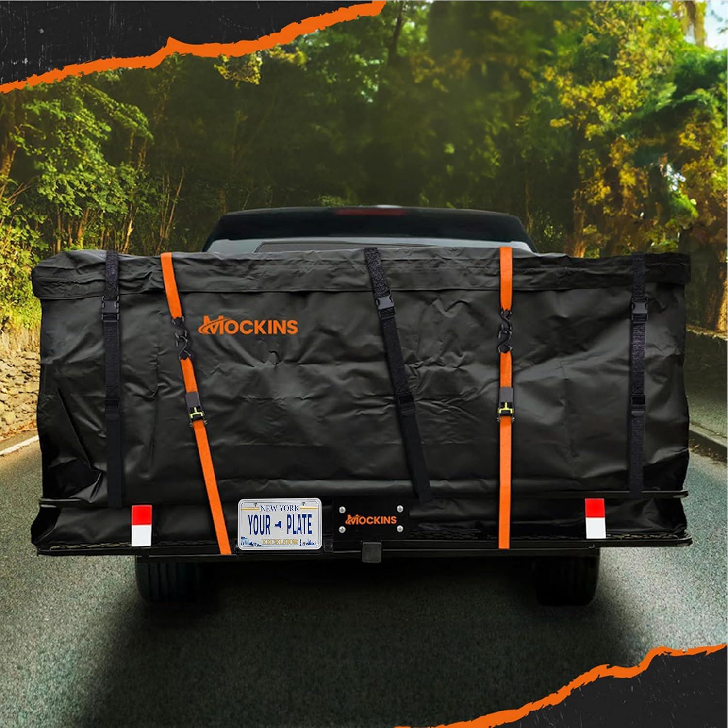 70 in. x 30 in. x 6 in. Foldable Hitch Cargo Carrier with 500 lbs. Capacity - Includes 40 cu. ft. Waterproof Cargo Bag