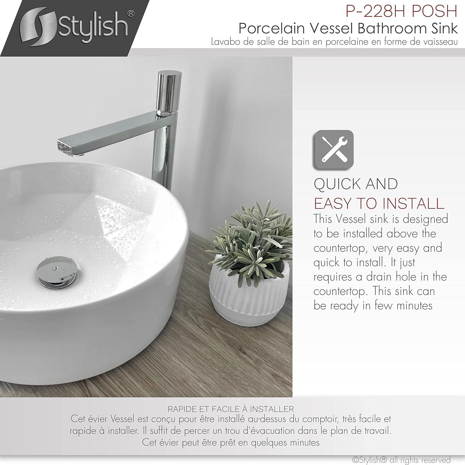 STYLISH Posh 16" Round Vessel Sink