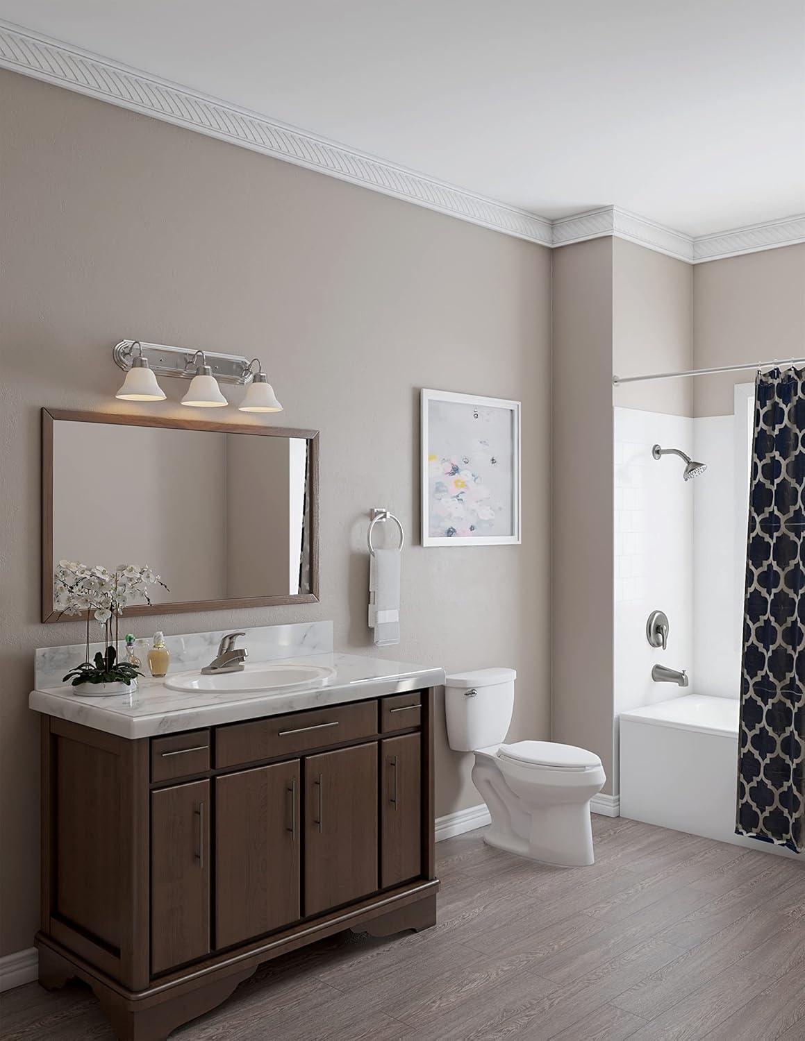 Design House 539163 Millbridge Wall-Mounted Towel Ring for Bathroom, Satin Nickel Finish