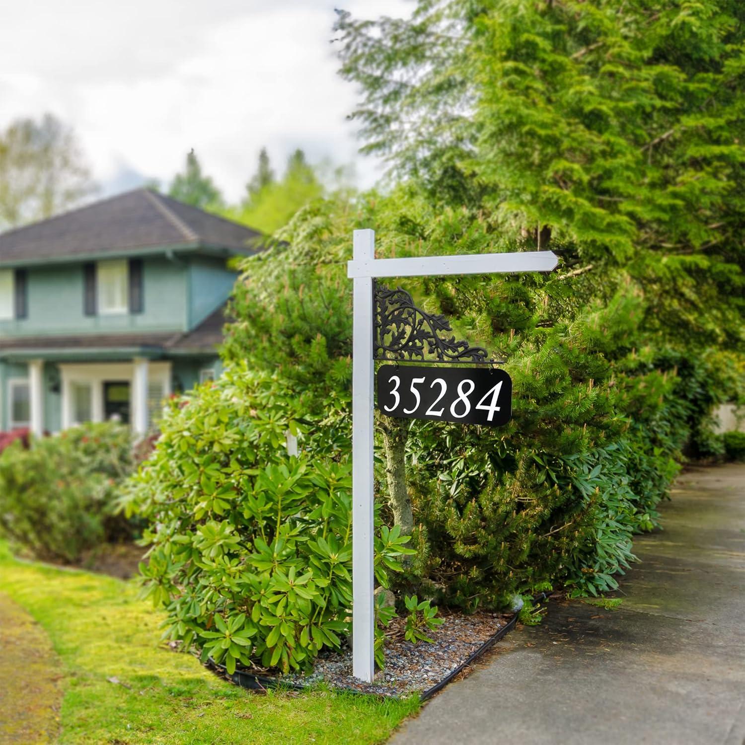 Address America  Oak Lamppost Sign - 6" x 16" Plaque