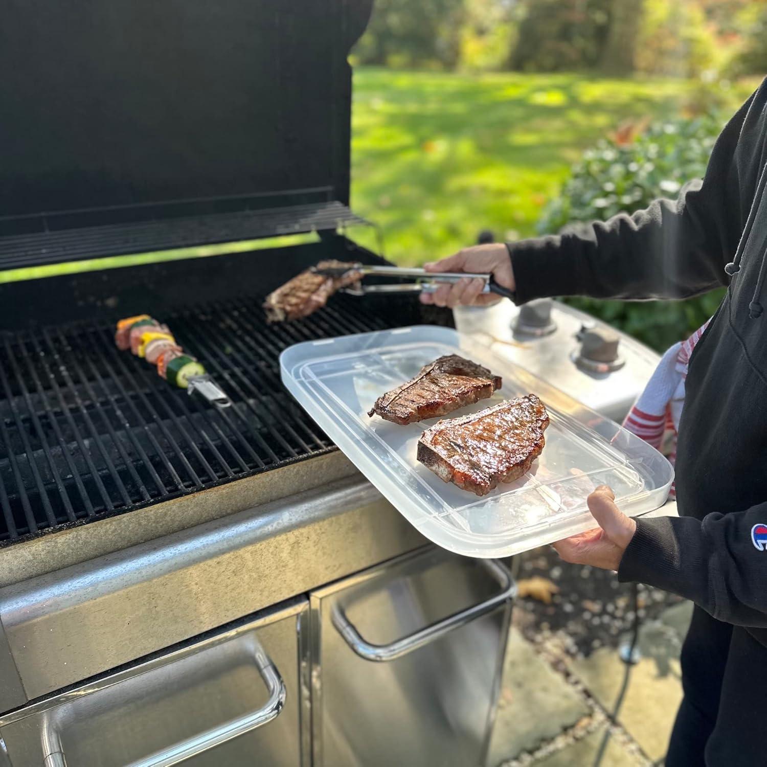 Outset Grill Prep Station With Lid, 15" x 10" x 2.6"