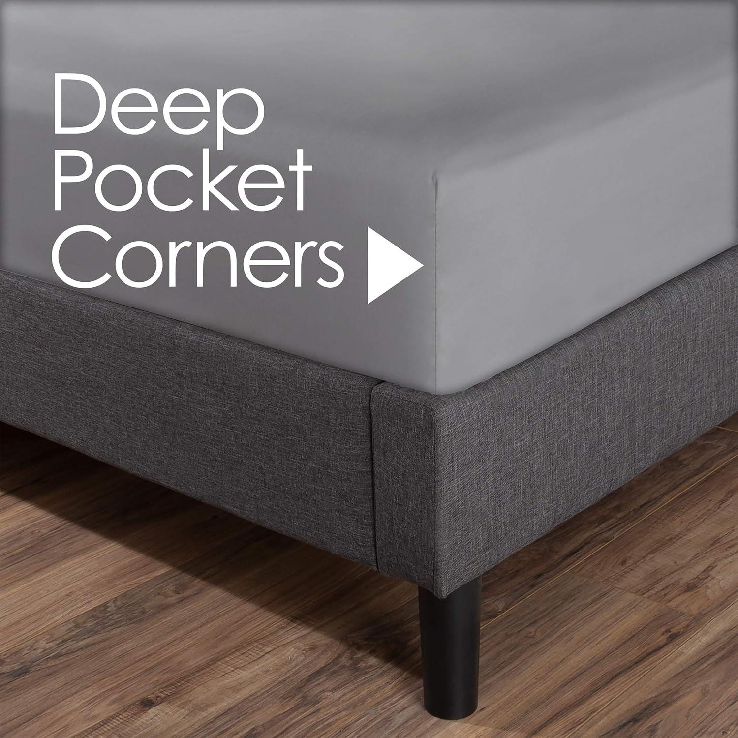 Series 1200 Brushed Microfiber Sheet Set - Wrinkle, Stain & Fade Resistant Bed Linens & Pillowcases