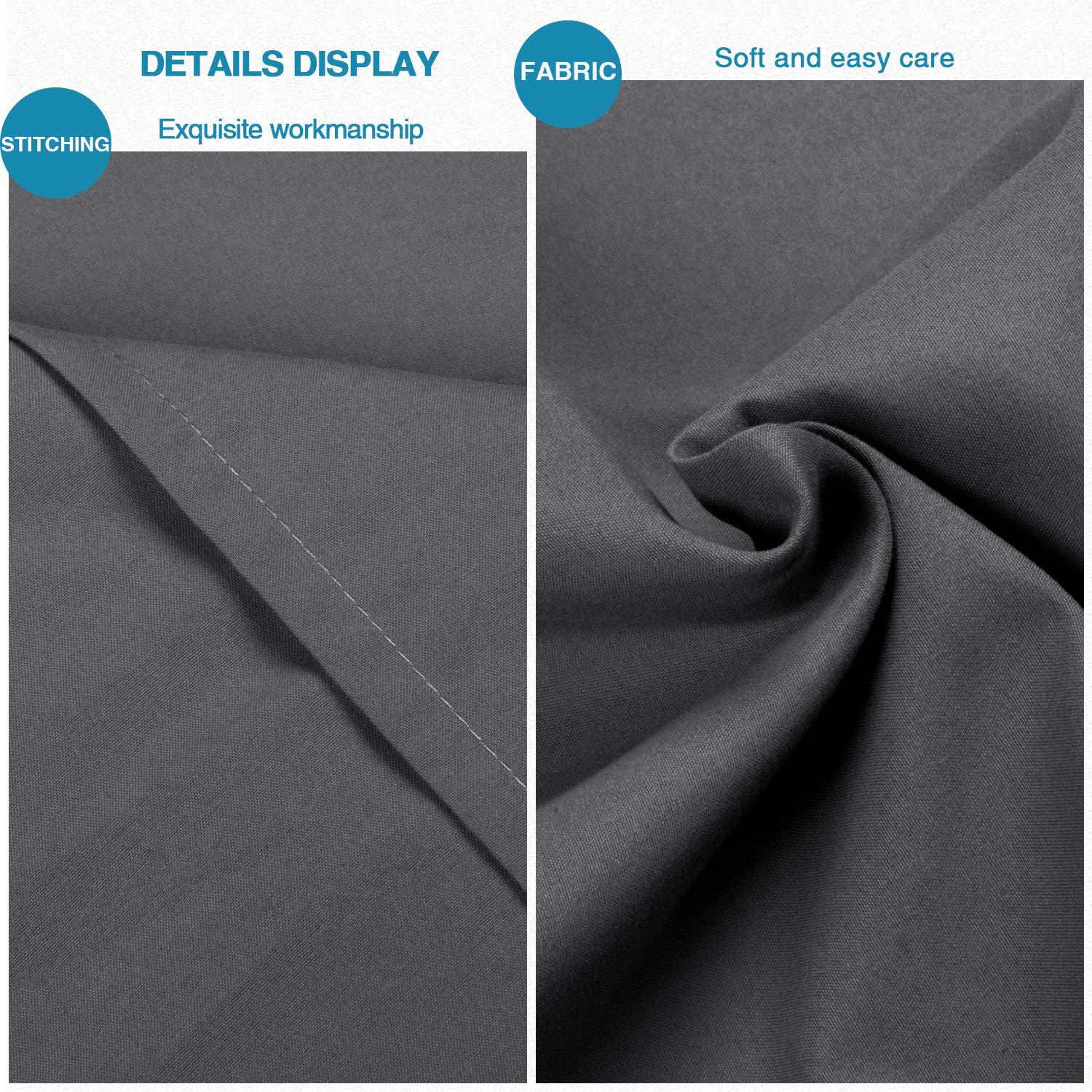 Flxxie Ultra Soft Microfiber Pillow Shams Set of 2, King 20" x 36", Dark Gray
