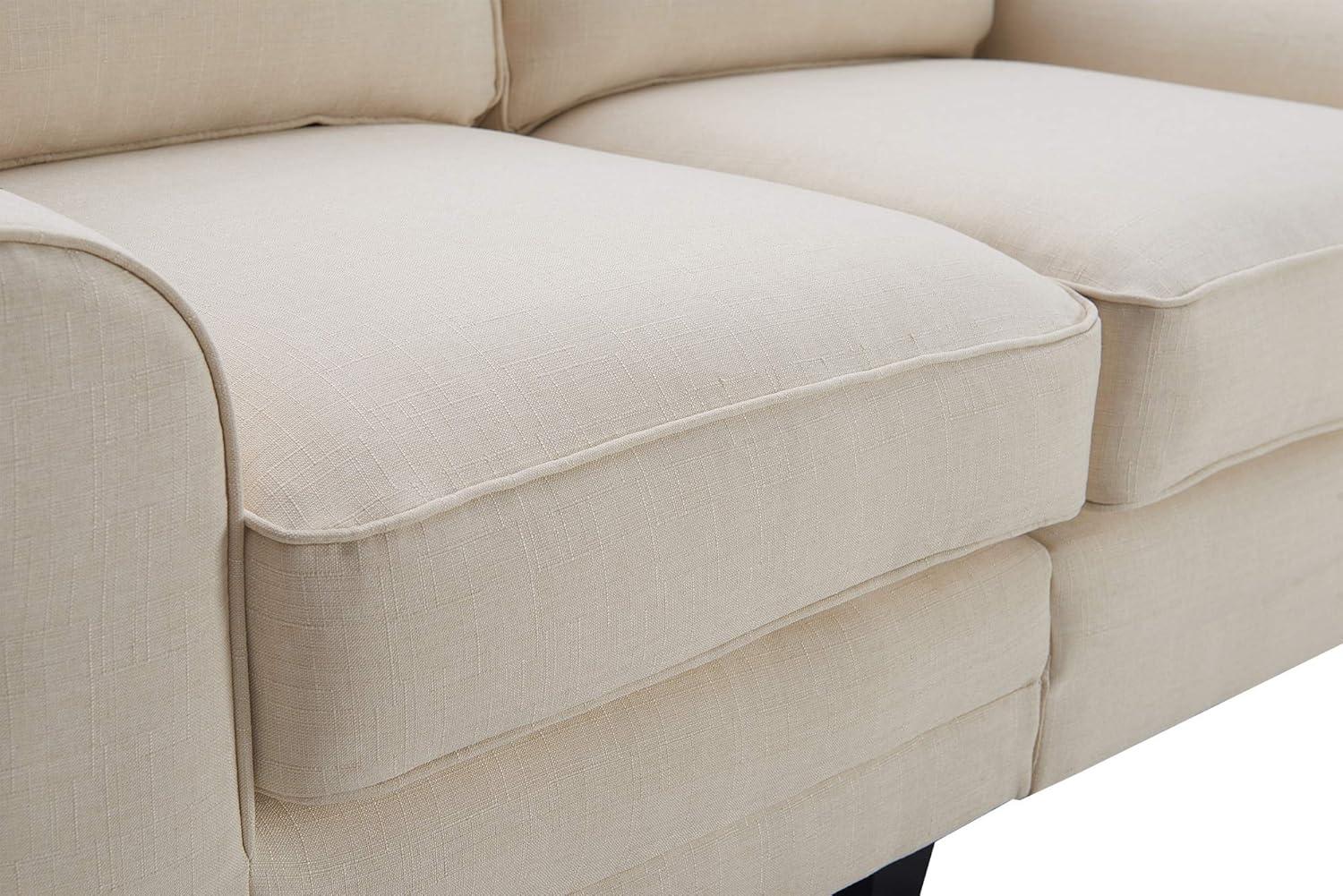 Serta Copenhagen 78" Rolled Arm Sofa, Easy Care Fabric, Soft Pillow Back, Pocket Coil Seat Cushions
