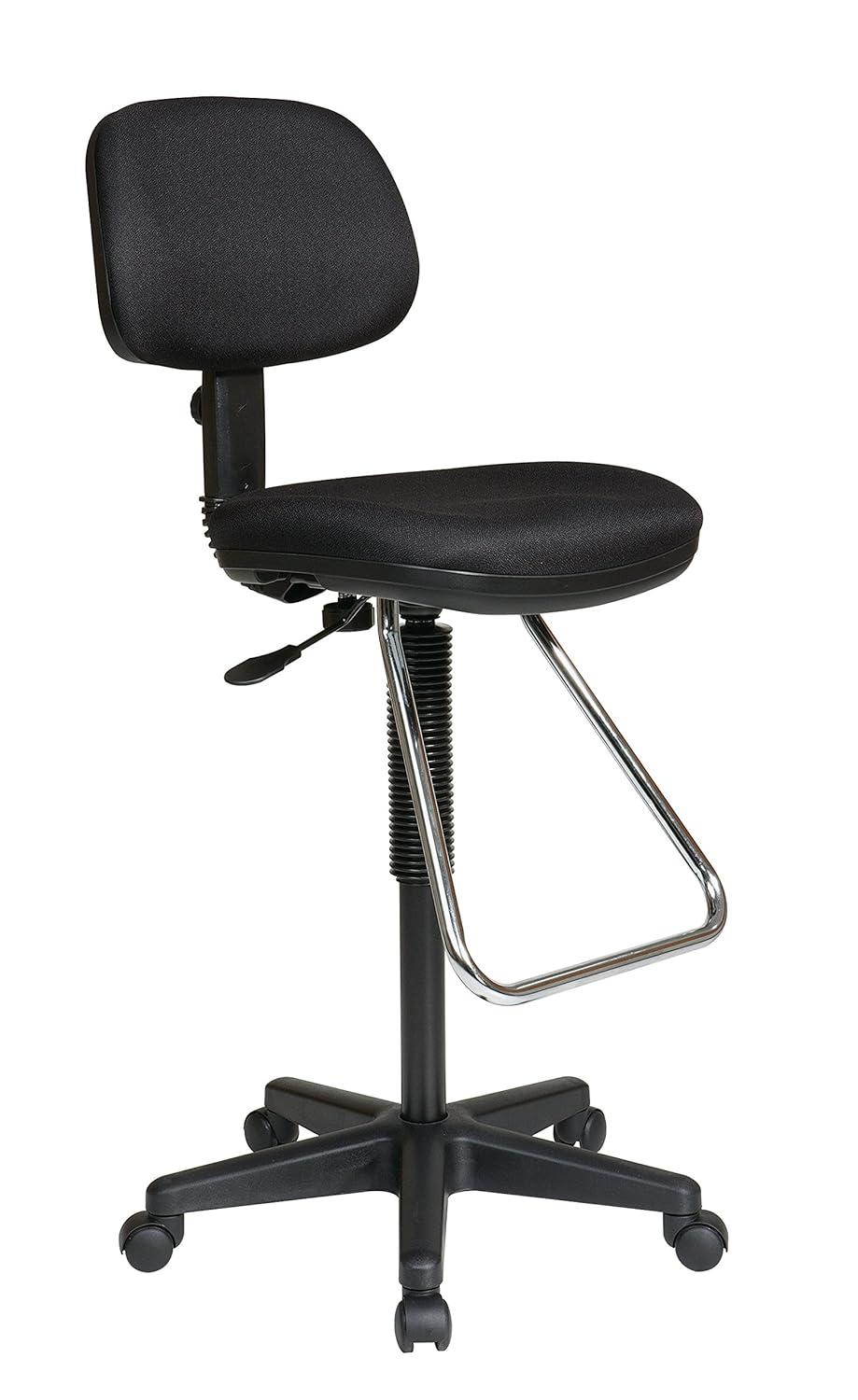 Polyester Blend Drafting Chair with Headrest