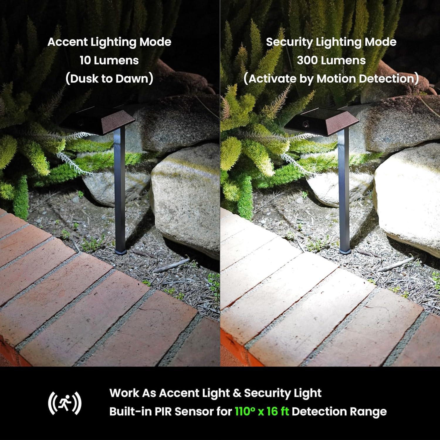 Home Zone Security Low Voltage Solar Powered Integrated LED Pathway Light