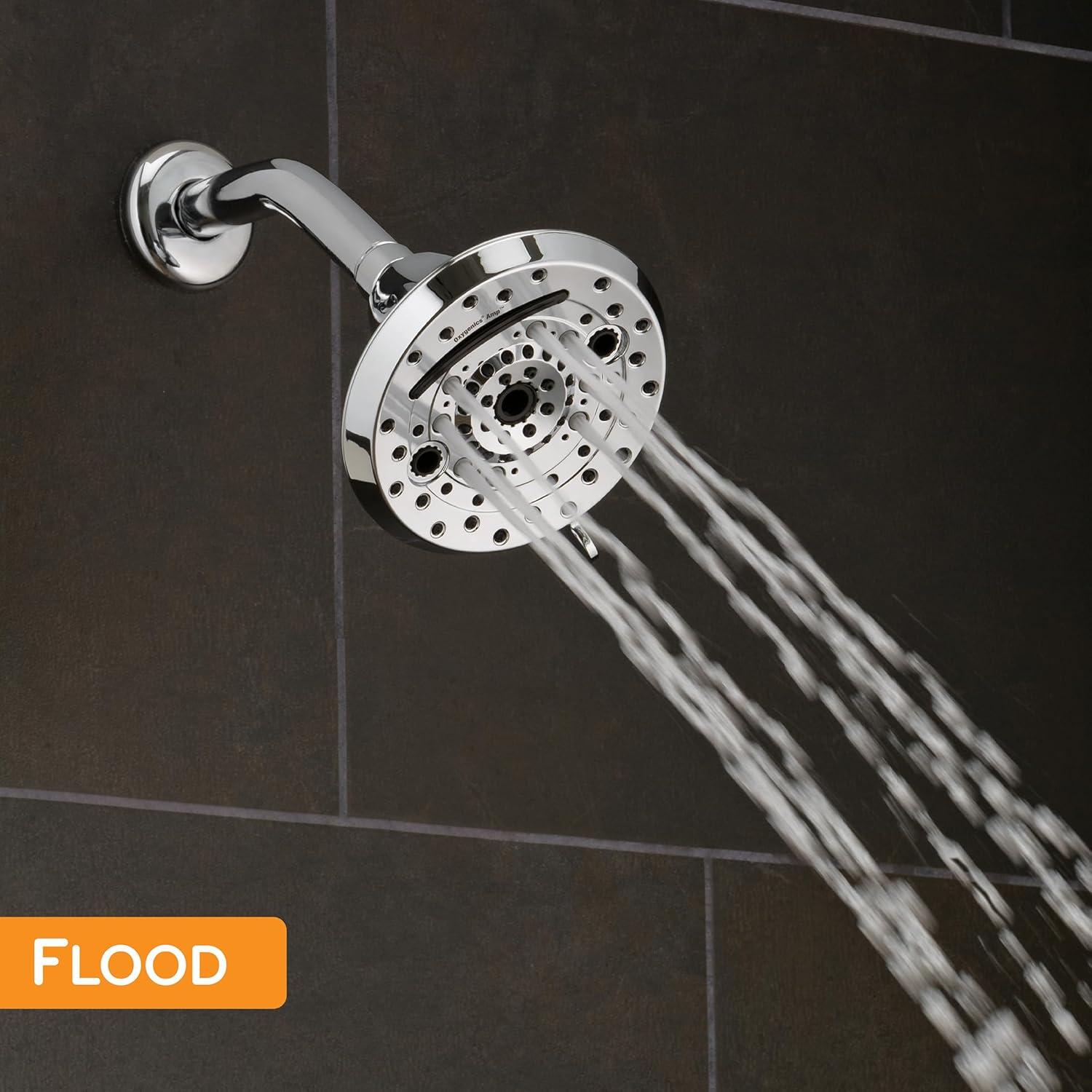 Oxygenics Amp Chrome Fixed Shower Head 1.8-GPM (6.8-LPM)