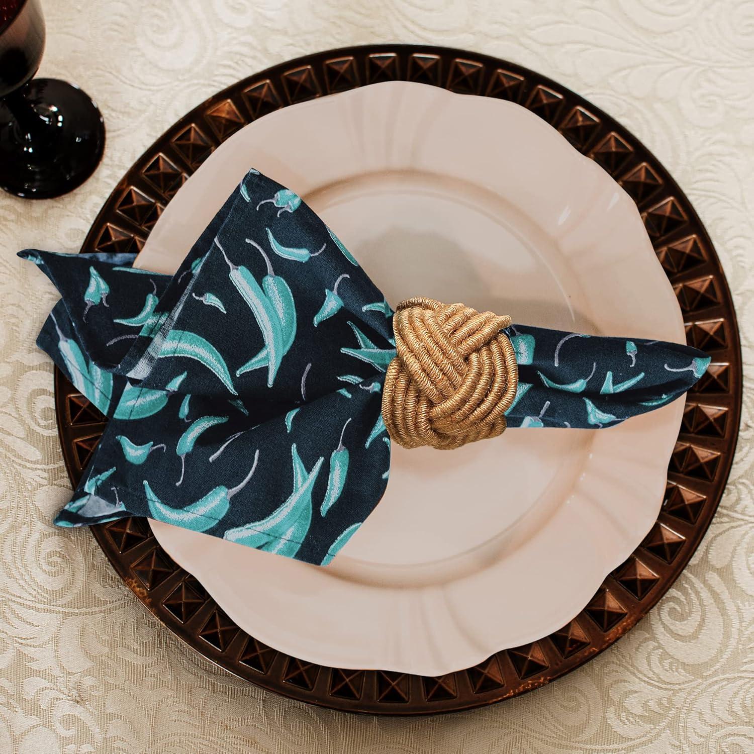 12 Pcs Rattan Napkin Rings - Farmhouse Nautical Napkin Ring Holders - Adornment for Table Settings, Kitchen, Dinner, Party, Wedding, Gifting (Brown) - CLEENTABLE