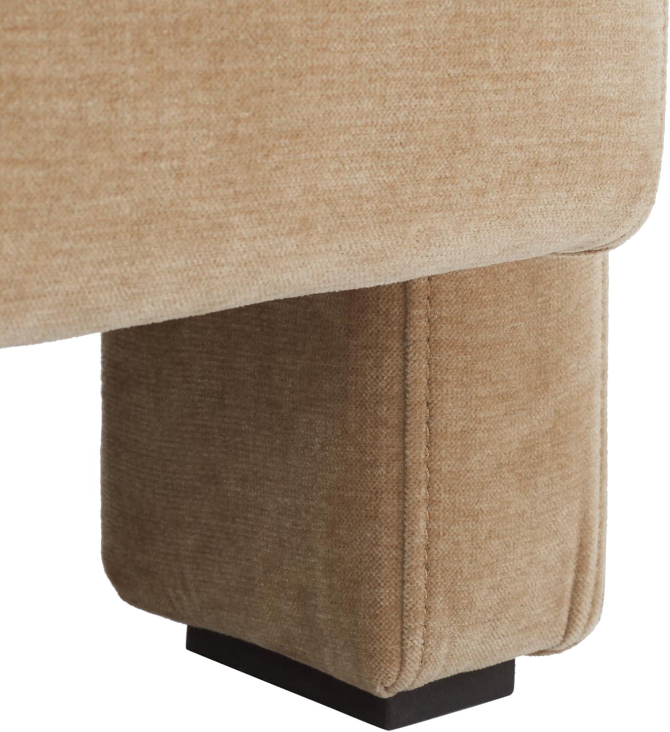 Safavieh  Couture Taylor Modern Velvet Accent Chair - 27 in. W x 35 in. D x 30 in. H Light Brown