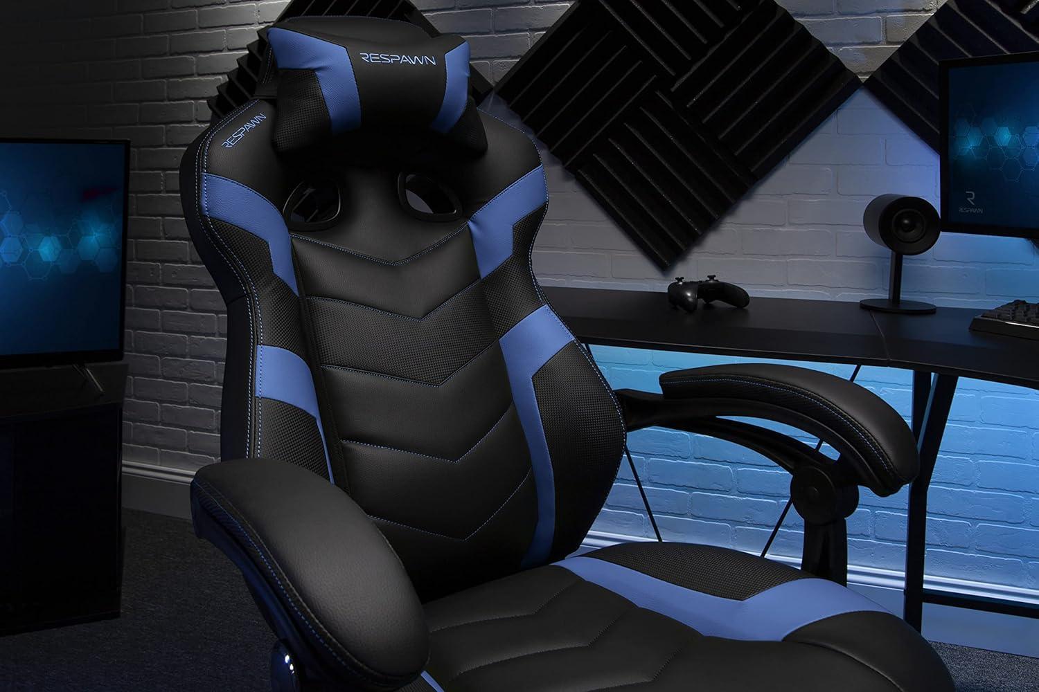 Respawn RESPAWN 110 Pro Gaming Chair - Gaming Chair with Footrest, Reclining Gaming Chair, Video Gaming Computer Desk Chair, Adjustable Desk Chair, Gaming Chairs For Adults With Headrest Pillow