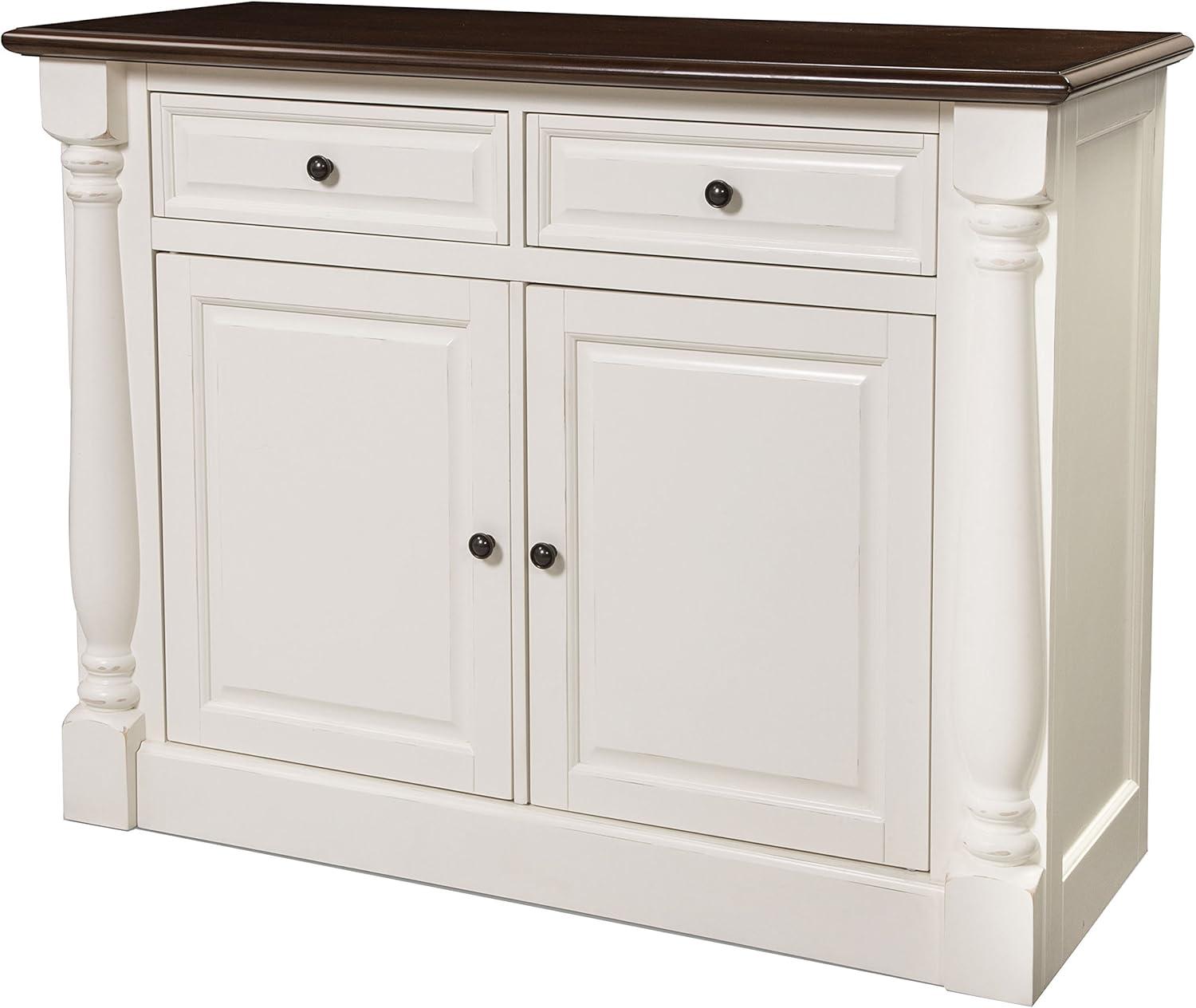 Crosley Shelby Buffet White: Traditional Style Sideboard, Wood Veneer, Adjustable Shelves, Anti-Tip Hardware