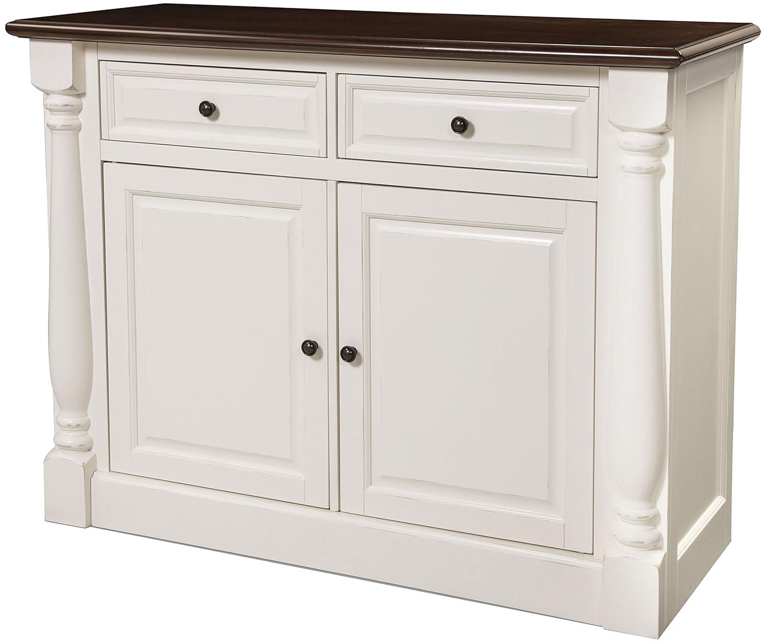 Crosley Shelby Buffet White: Traditional Style Sideboard, Wood Veneer, Adjustable Shelves, Anti-Tip Hardware