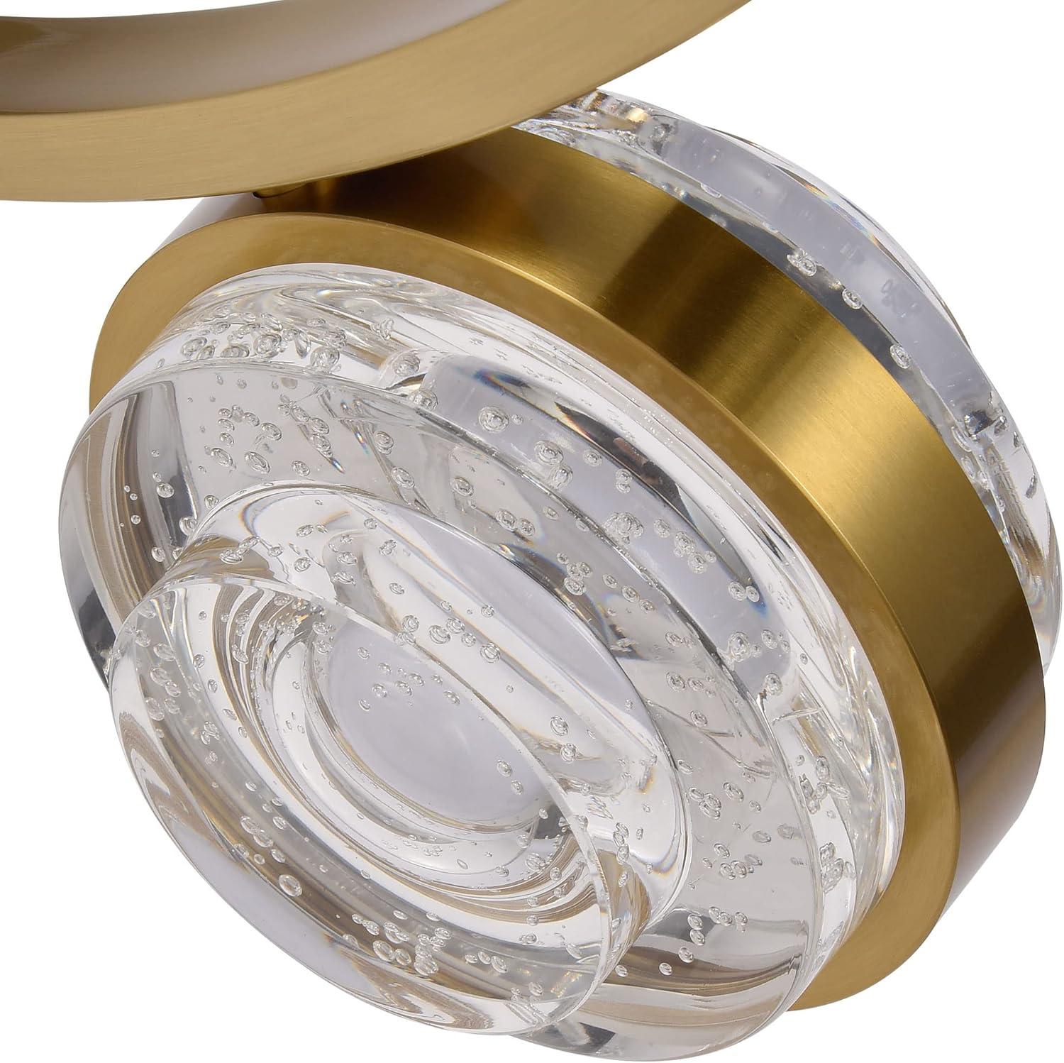 Milano 33-In Ring 8-Light Height Adjustable ETL Certified Integrated LED Circular Chandelier