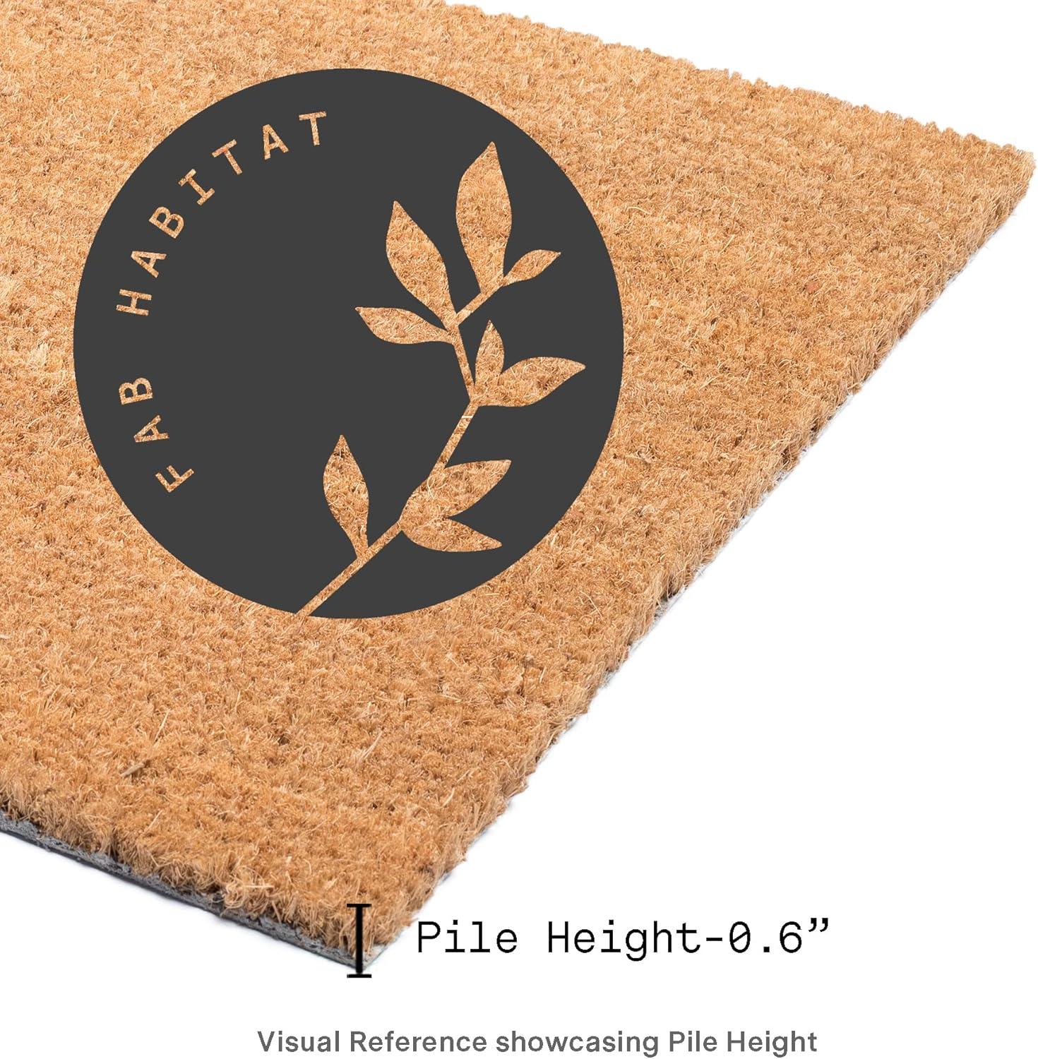 Natural Coir and Rubber Non-Slip Outdoor Doormat