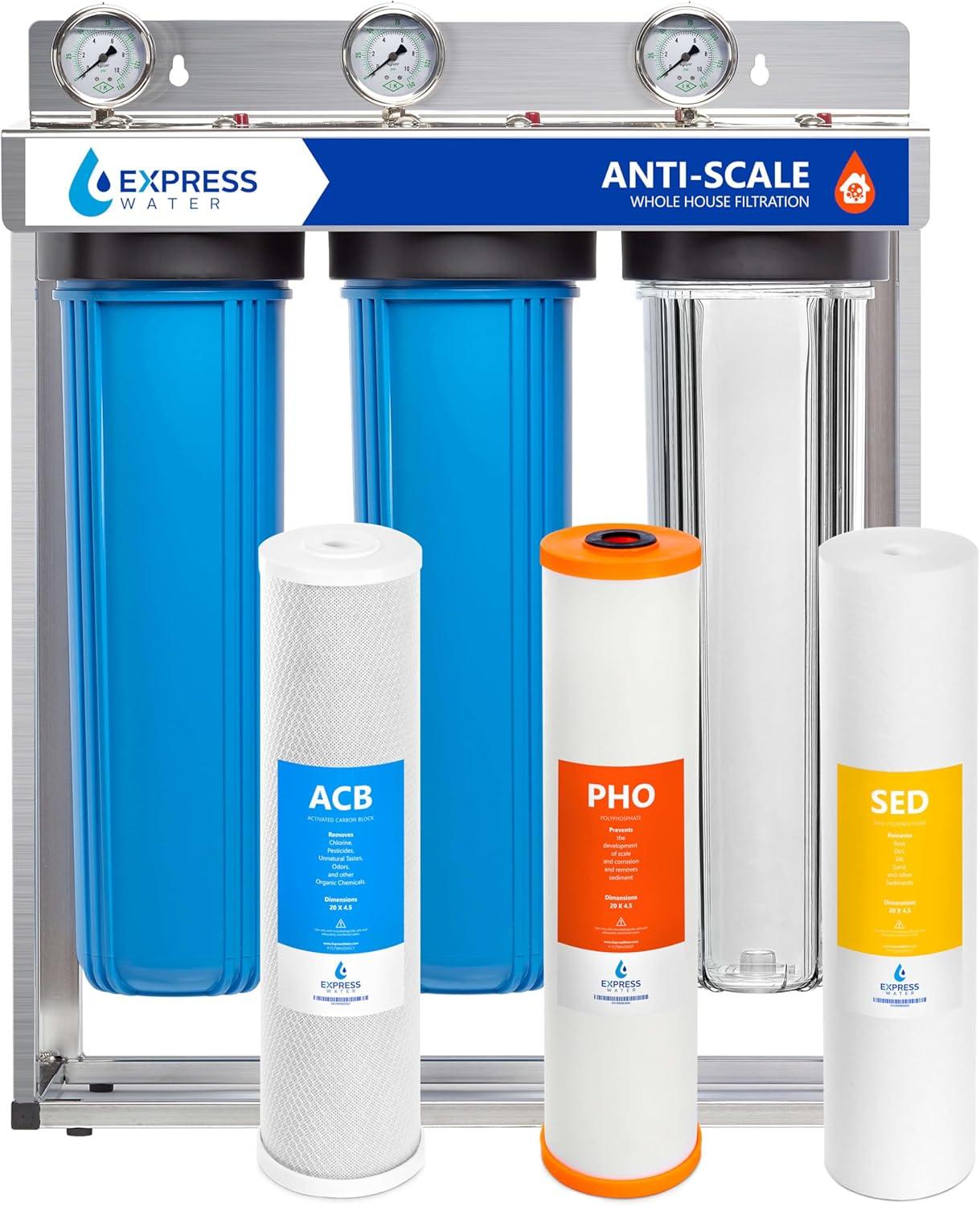 Express Water 3-Stage Whole House Anti-Scale Filtration System