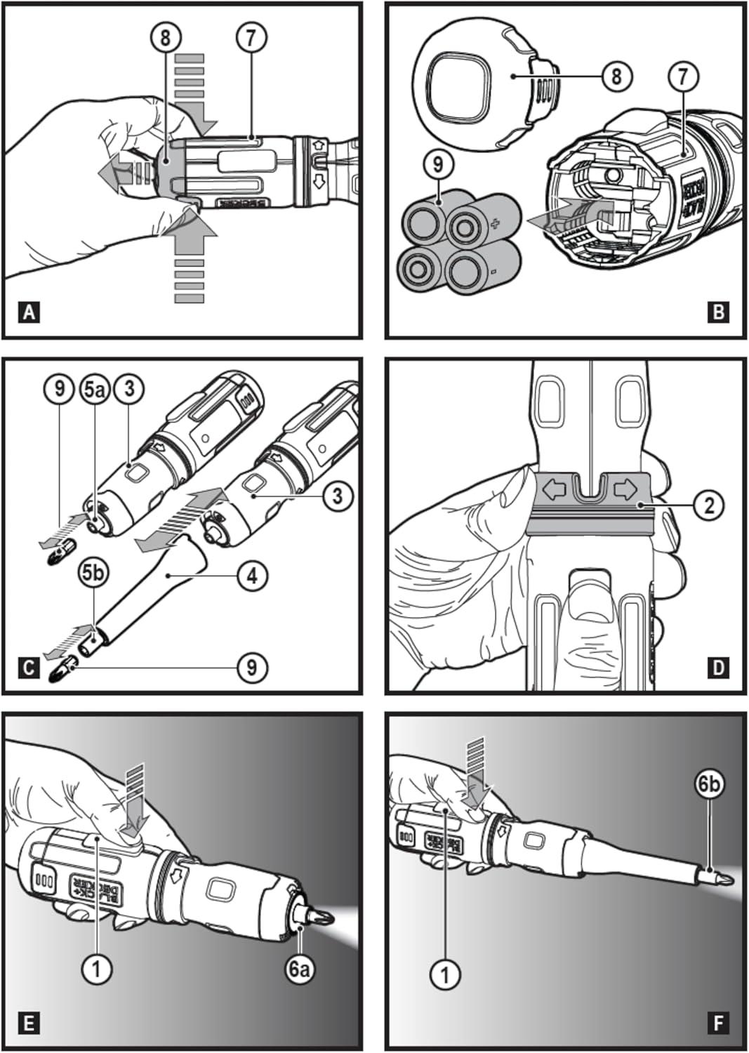BLACK+DECKER 6V Alkaline Screwdriver, Bcf601Aa