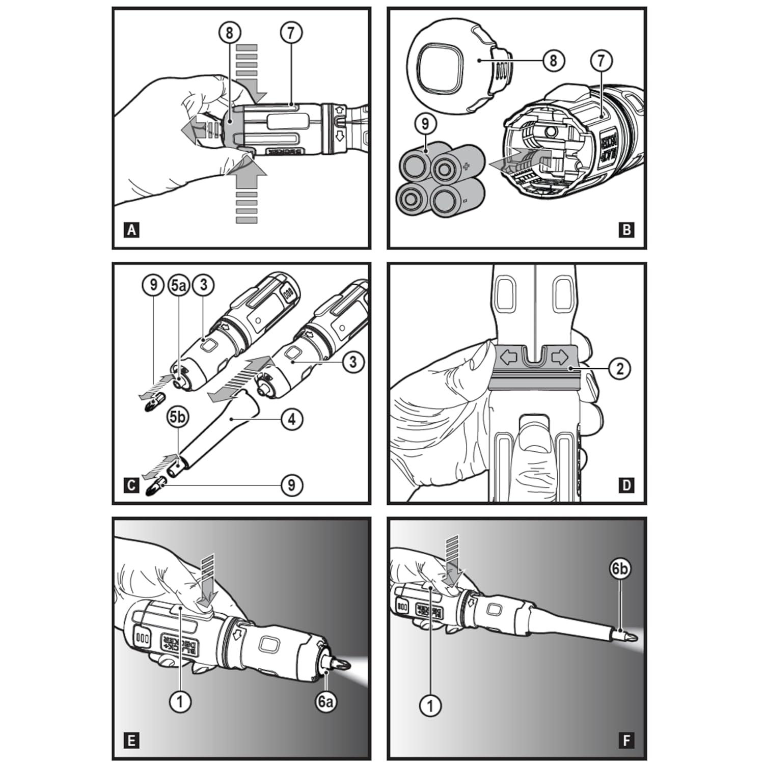 BLACK+DECKER 6V Alkaline Screwdriver, Bcf601Aa