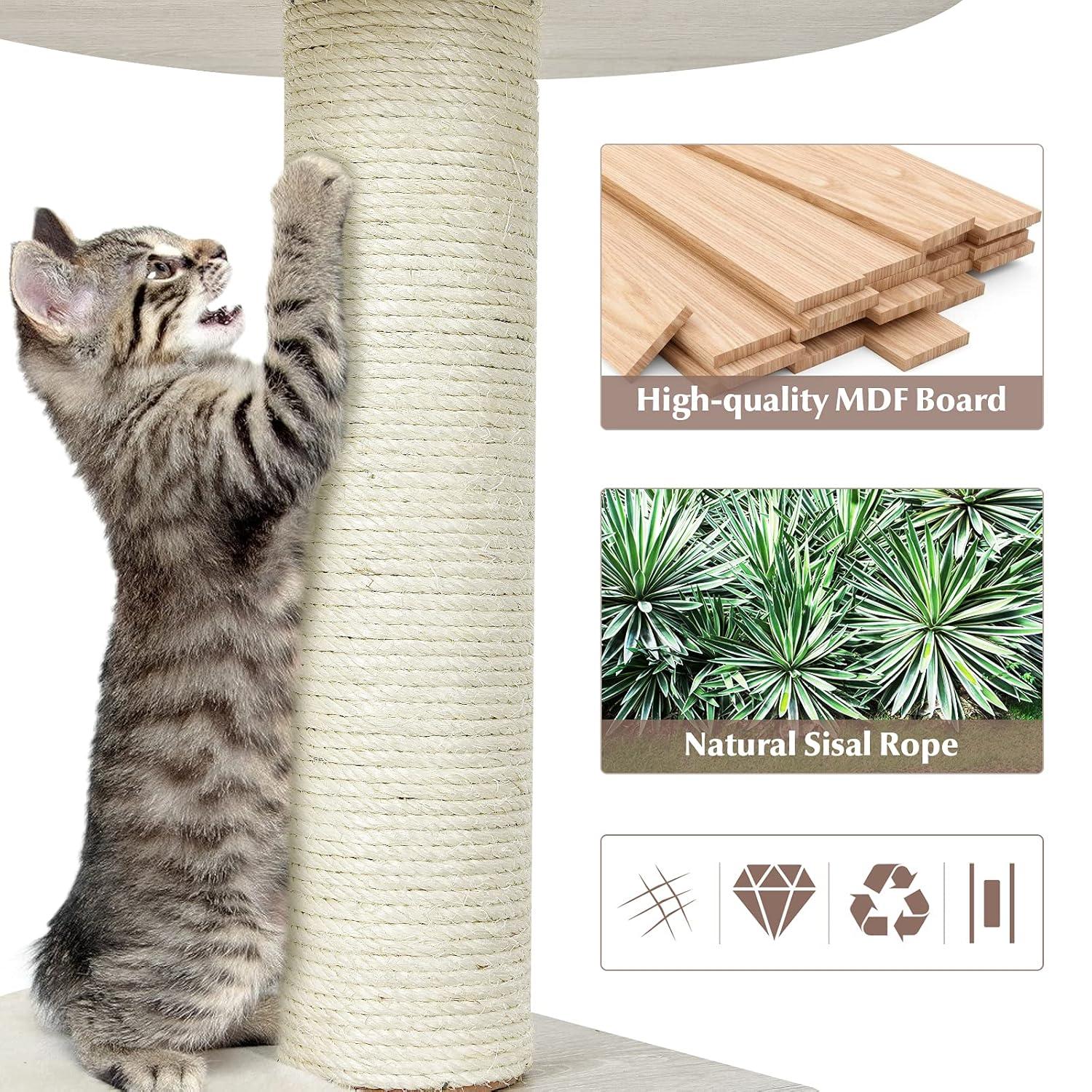 Archie & Oscar™ 46" Modern Wooden Cat Tree With Platform & Washable Cushions For Kittens & Cats
