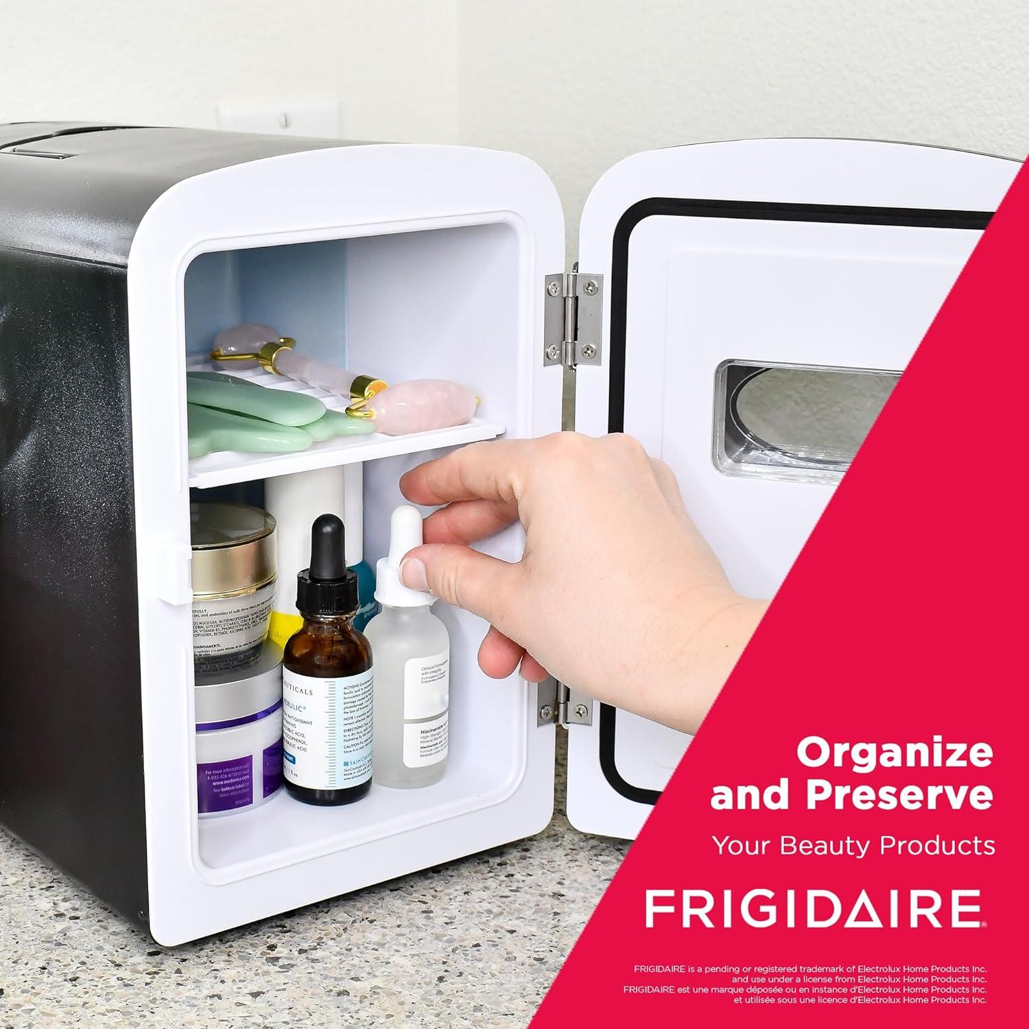 Frigidaire, 6 Can/4L Mini Personal Retro Fridge Cooler, EFMIS229, Black