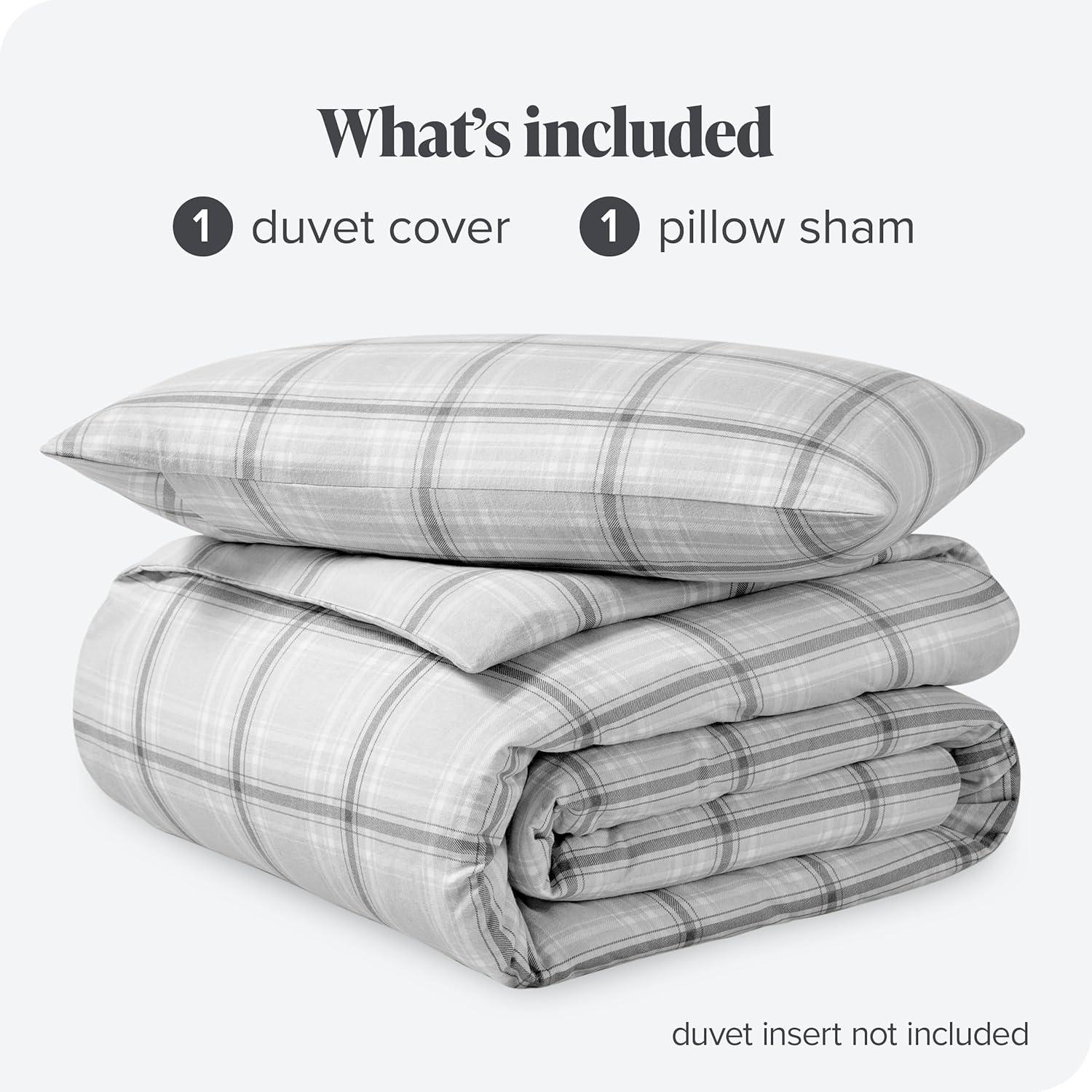 Cotton Flannel Duvet Cover & Sham Set by Bare Home