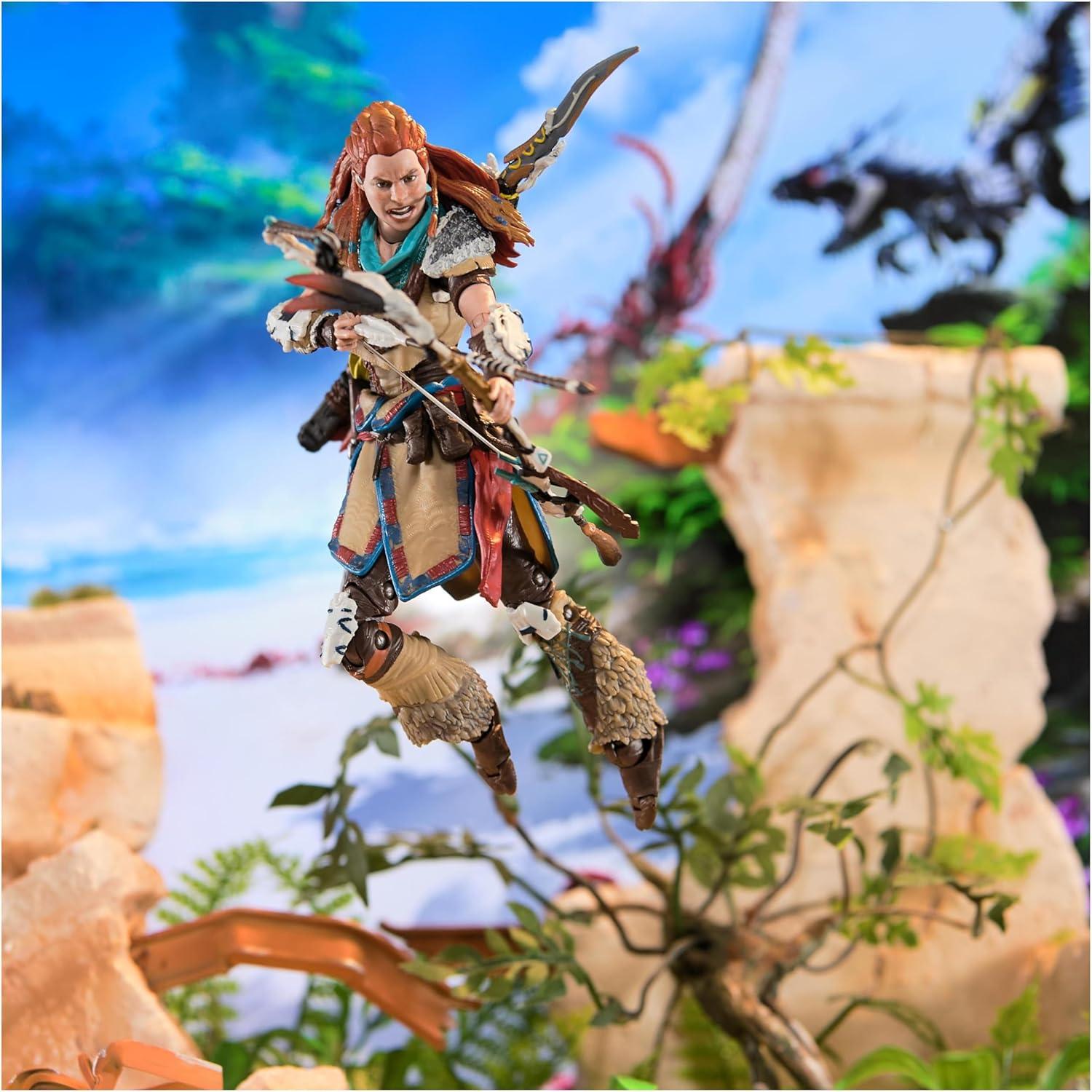 PlayStation Horizon Forbidden West, Deluxe 6” Aloy Action Figure with 15 Accessories, 17+