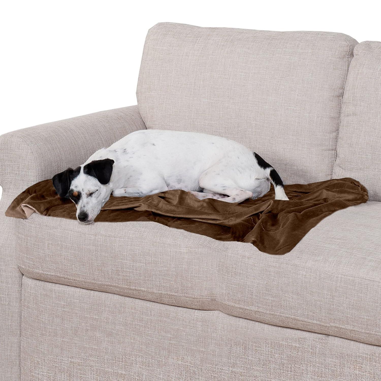 FurHaven Waterproof Faux Velvet Throw Blanket