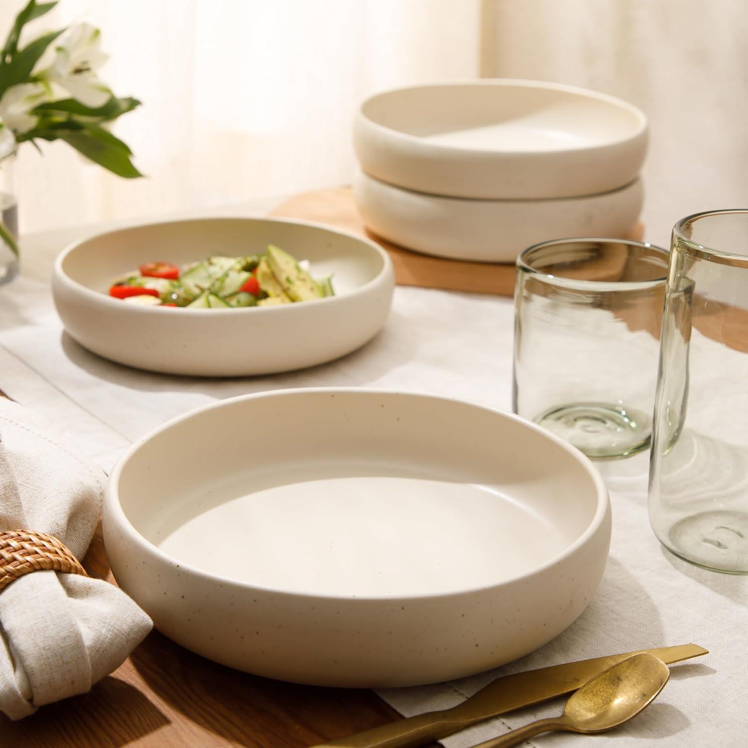Bloomhouse Corcisa Clay 4 Piece Dinner, Pasta, Meal Bowl Set & Reviews | Wayfair