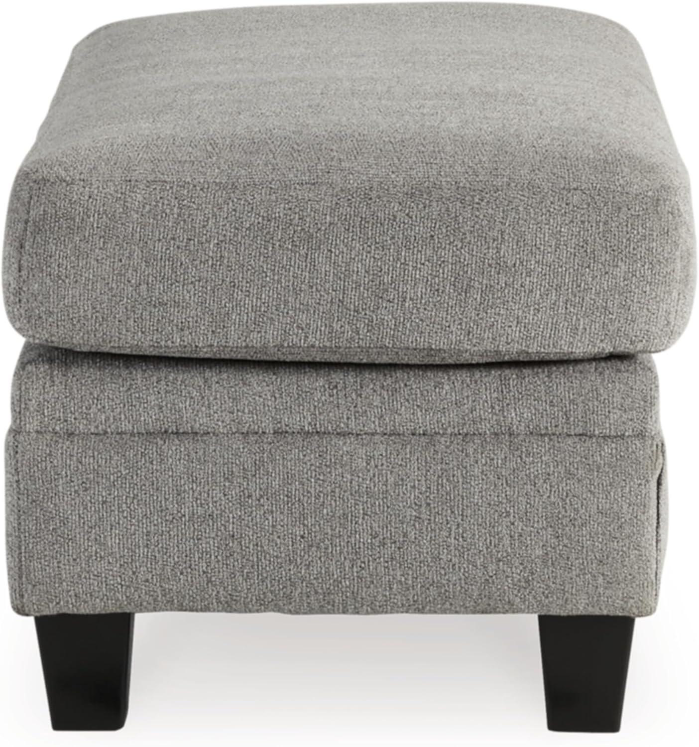 Gray Traditional Storage Pouf Ottoman