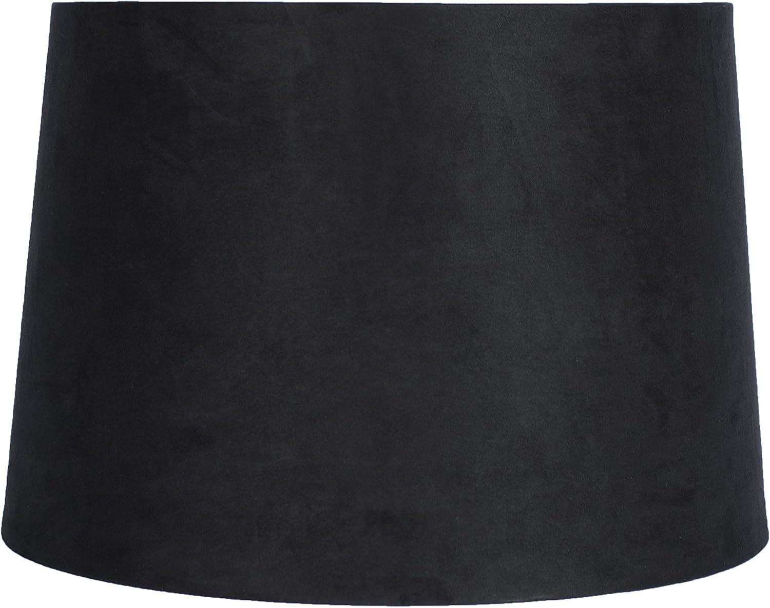Urbanest 16" Suede Hardback Lamp Shade, Black
