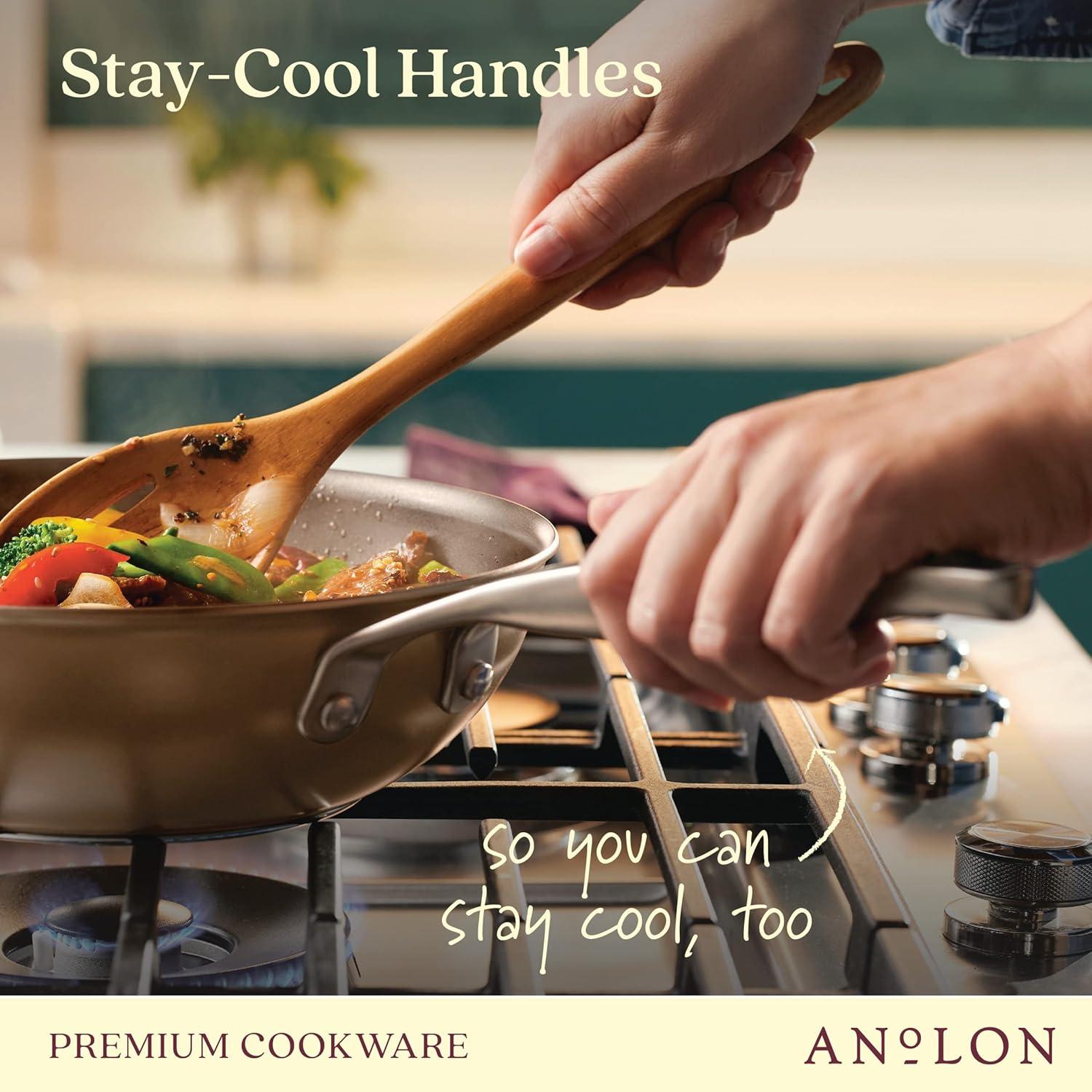 Anolon Ascend Hard Anodized Nonstick Stir Fry Pan, Induction Compatible - 10 Inch