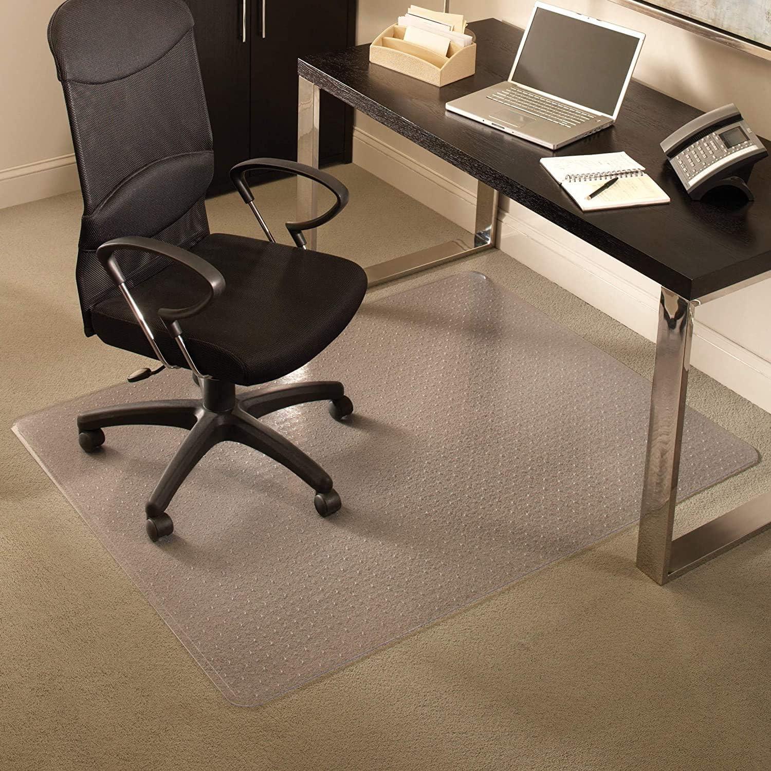 Clear 60" x 72" Medium Pile Carpet Chair Mat