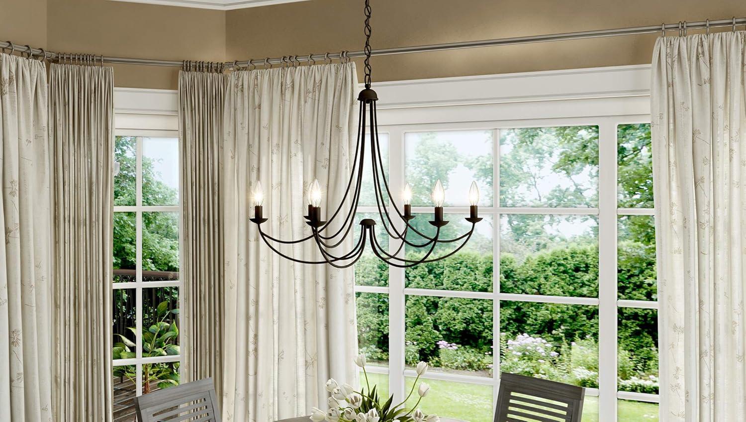 Imperial Bronze 6-Light Steel Chandelier