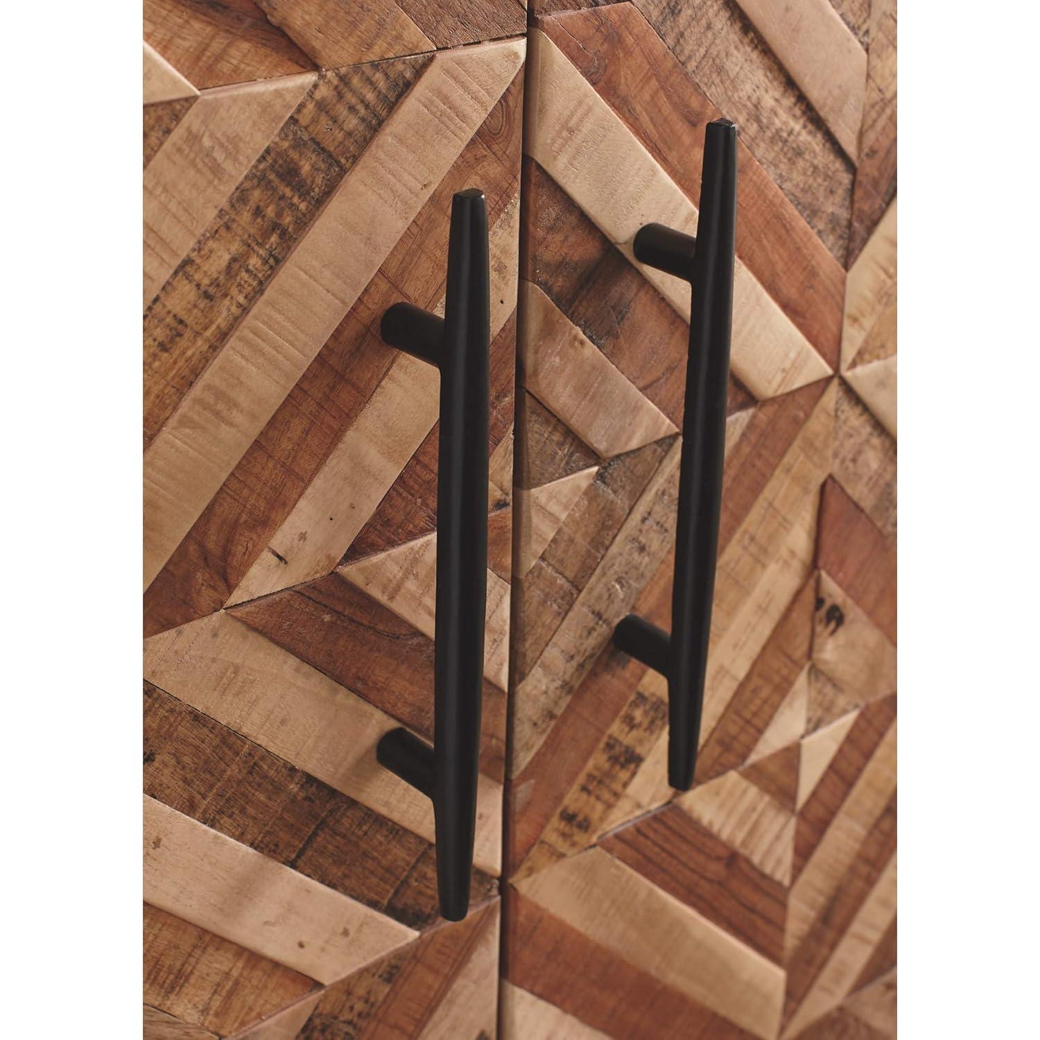 Gabinwell Accent Cabinet Brown/Beige - Signature Design by Ashley: Mid-Century Modern, Two-Tone Wood Finish, Fixed Shelves