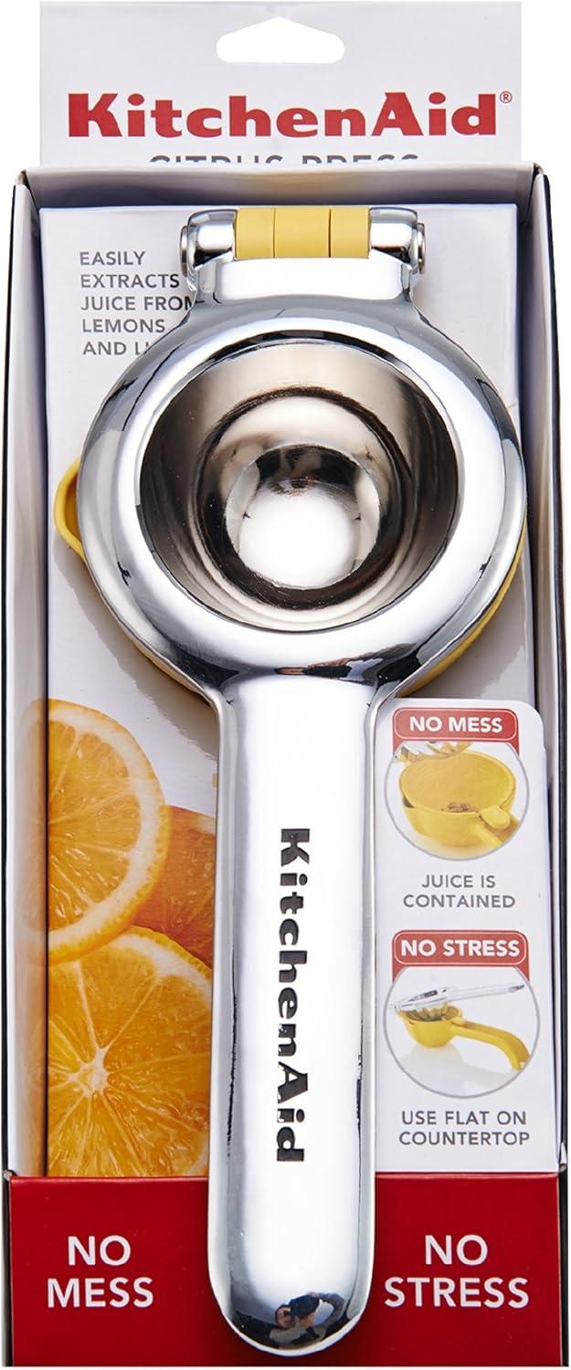 Yellow Aluminum and Nylon Citrus Squeezer