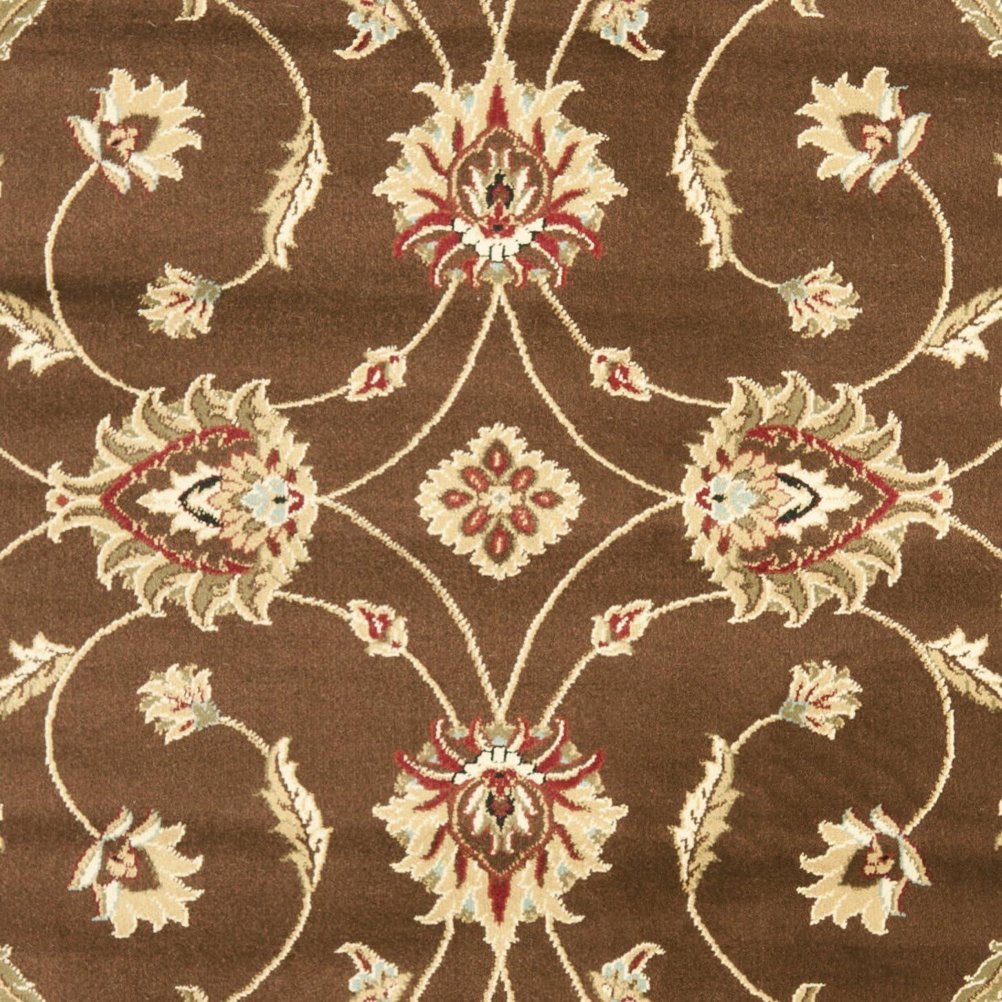 Lyndhurst LNH553 Power Loomed Area Rug - Brown/Ivory - 5'3"x7'6" - Safavieh.