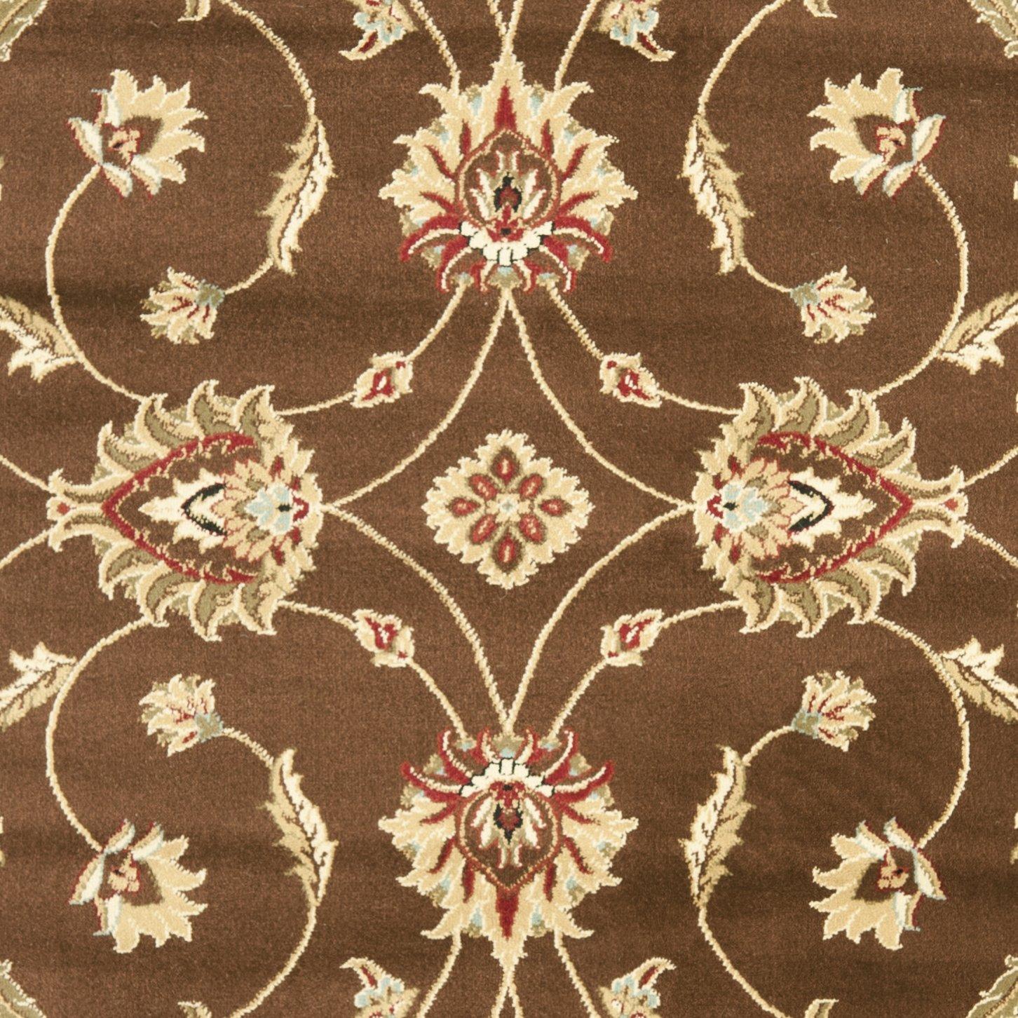 Lyndhurst LNH553 Power Loomed Area Rug - Brown/Ivory - 5'3"x7'6" - Safavieh