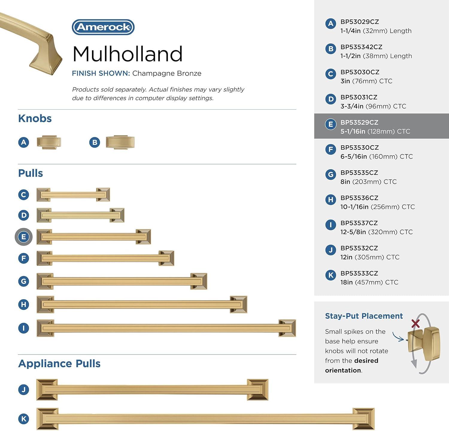 Amerock Mulholland Cabinet or Drawer Pull