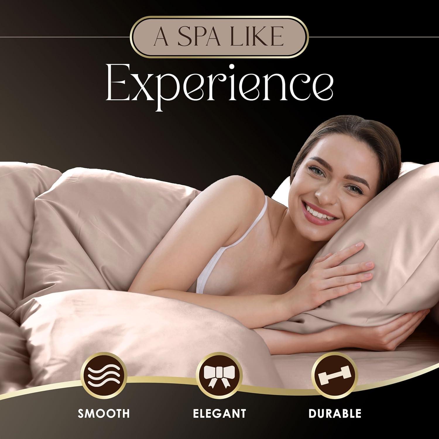 Seduction Martex Elegance Satin Silk Pillowcases Hotel Quality - Super Soft & Breathable Great For Hair And Skin (Set of 2)