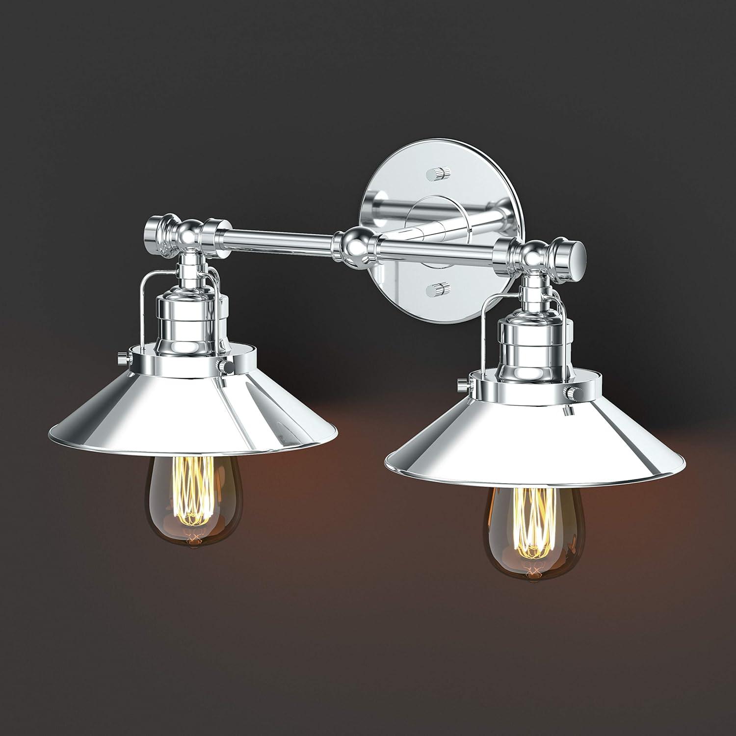 Farmhouse Wall Mount 2-Light Fixture | Double Wall Metal Sconce