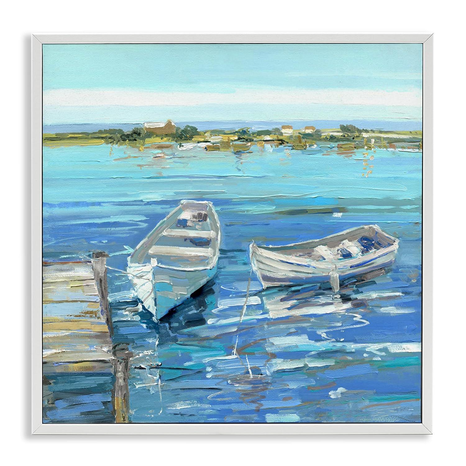 Stupell Industries " Serene Rowboats Ocean Dock " by Sally Swatland Painting Print