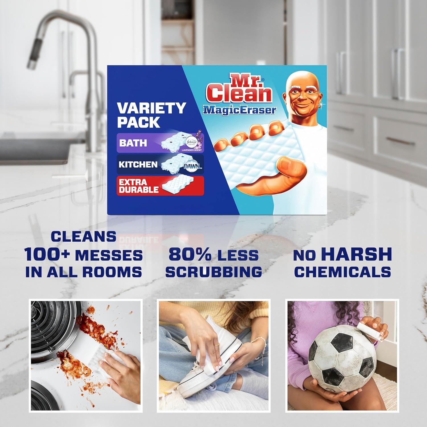 Mr. Clean Magic Eraser Variety Pack Foam Cleaning Pads, 12 Count