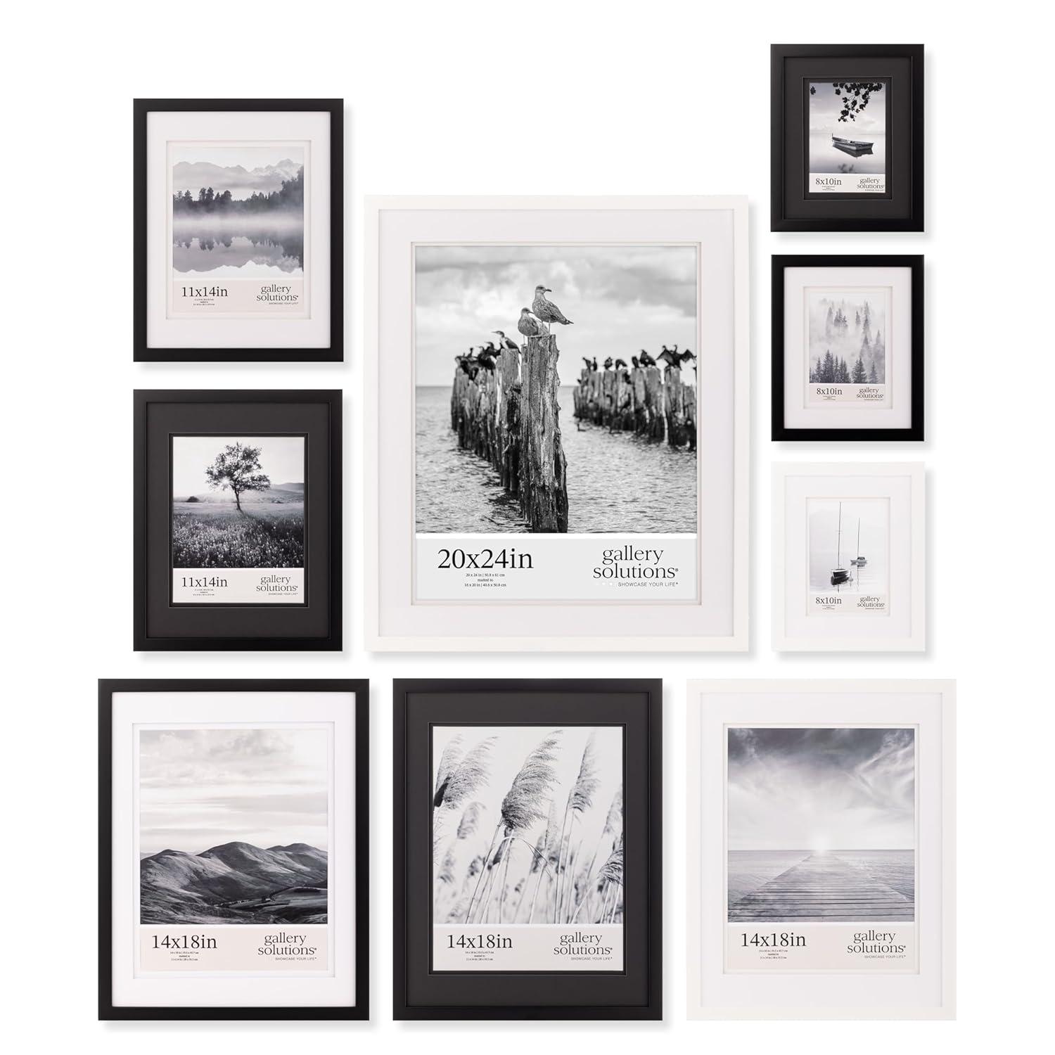 Gallery Solutions Wall Mount Or Tabletop Double Airfloat  Mat Picture Frame