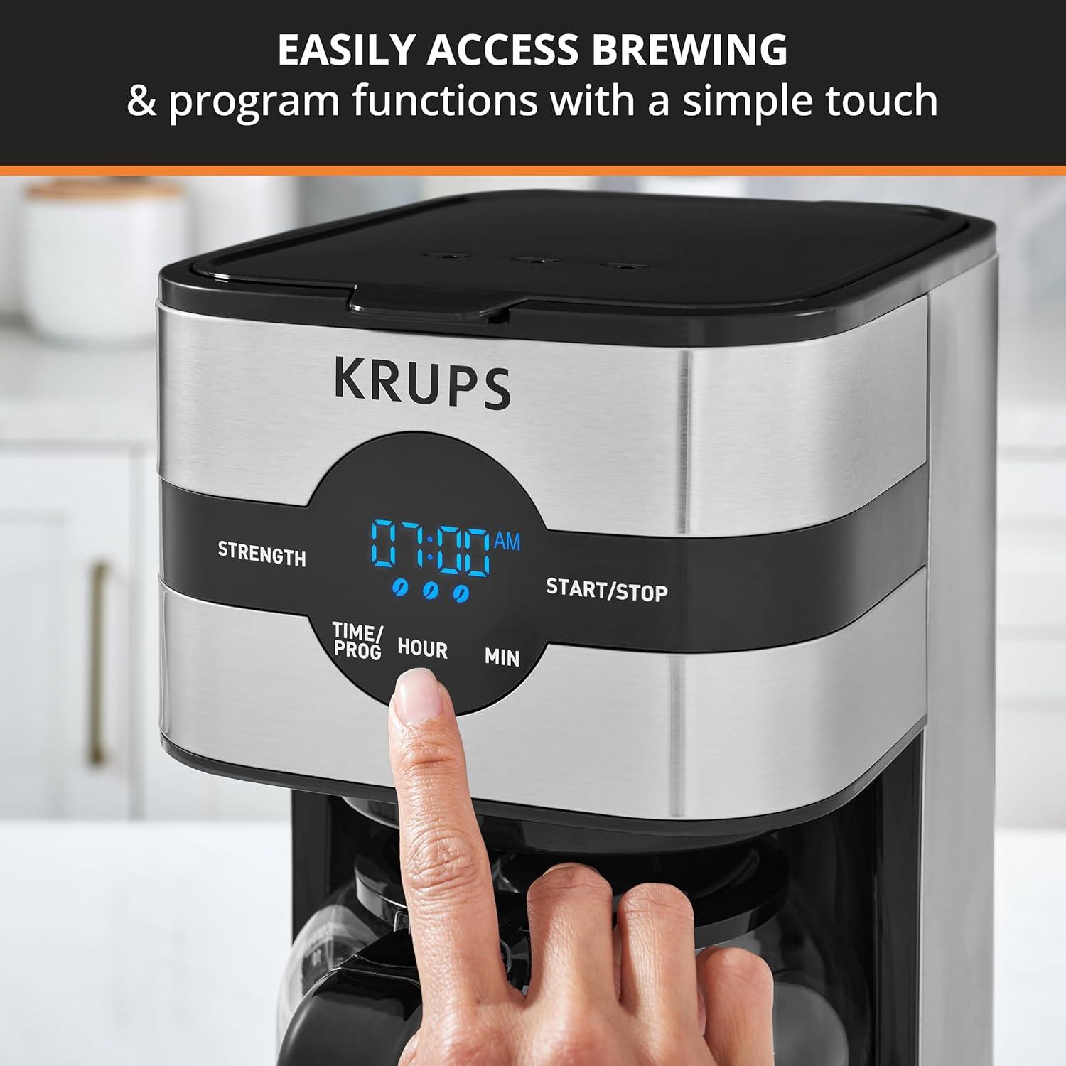 Krups 10 Cup Digital Coffe Maker, Simply Brew