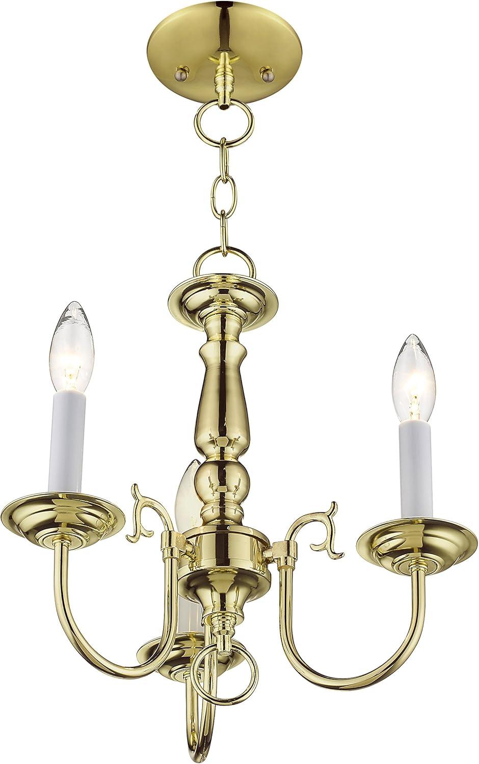 Livex Lighting Williamsburgh 3 - Light Chandelier in  Polished Brass